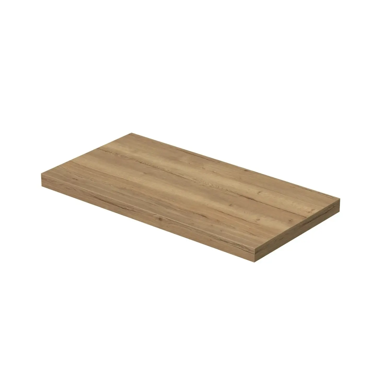 INTEDOOR Umyvadlová deska BEE bez výřezu, š. 100 cm, dub Halifax