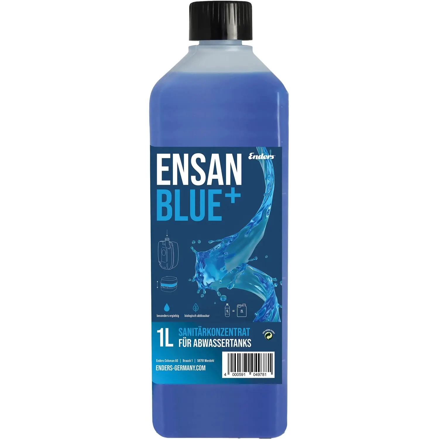Enders Ekologická sanitární kapalina k přenosným toaletám Ensan Blue+, 1 l