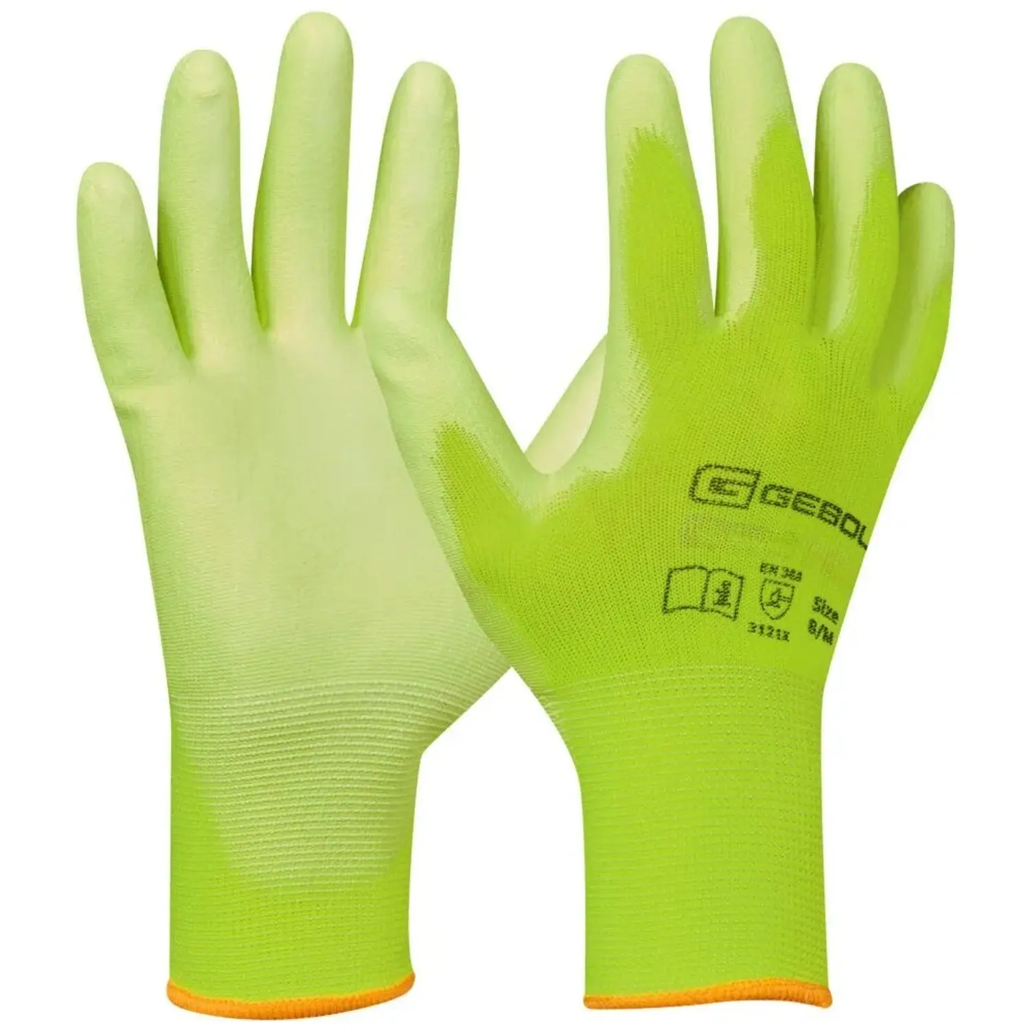 GEBOL Pracovní rukavice Nano Flex Neon, neonově žlutá, vel. 9