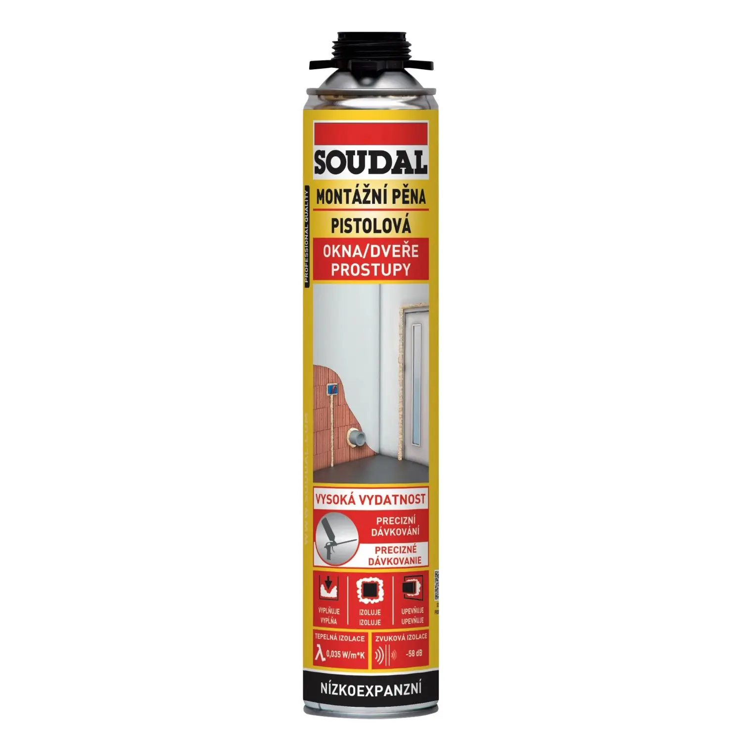 SOUDAL Montážní pěna pistolová 750 ml