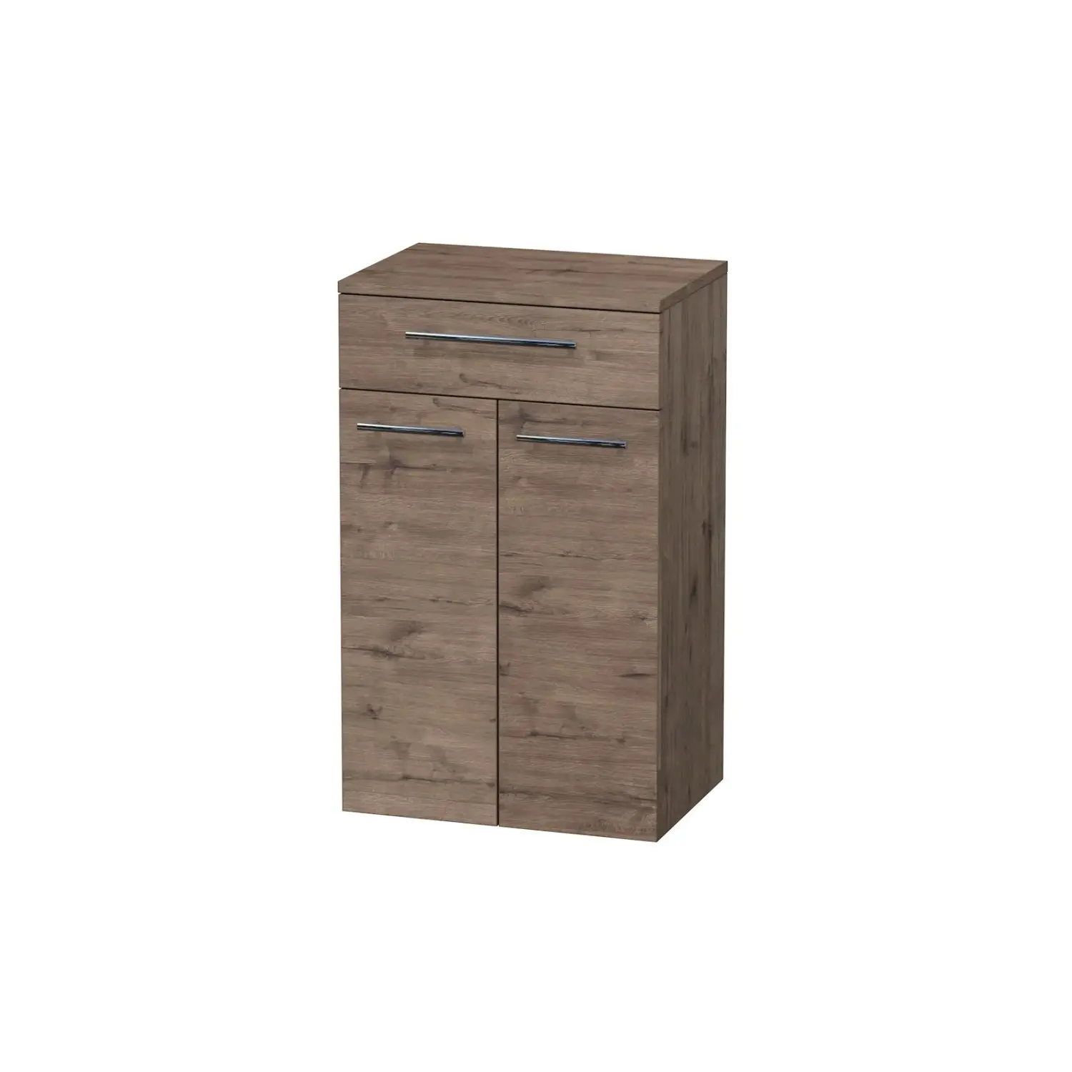 INTEDOOR Nízká skříň BEE, úchyt chrom, 1zásuvka, 2dveře, š. 50cm, dub Wellington