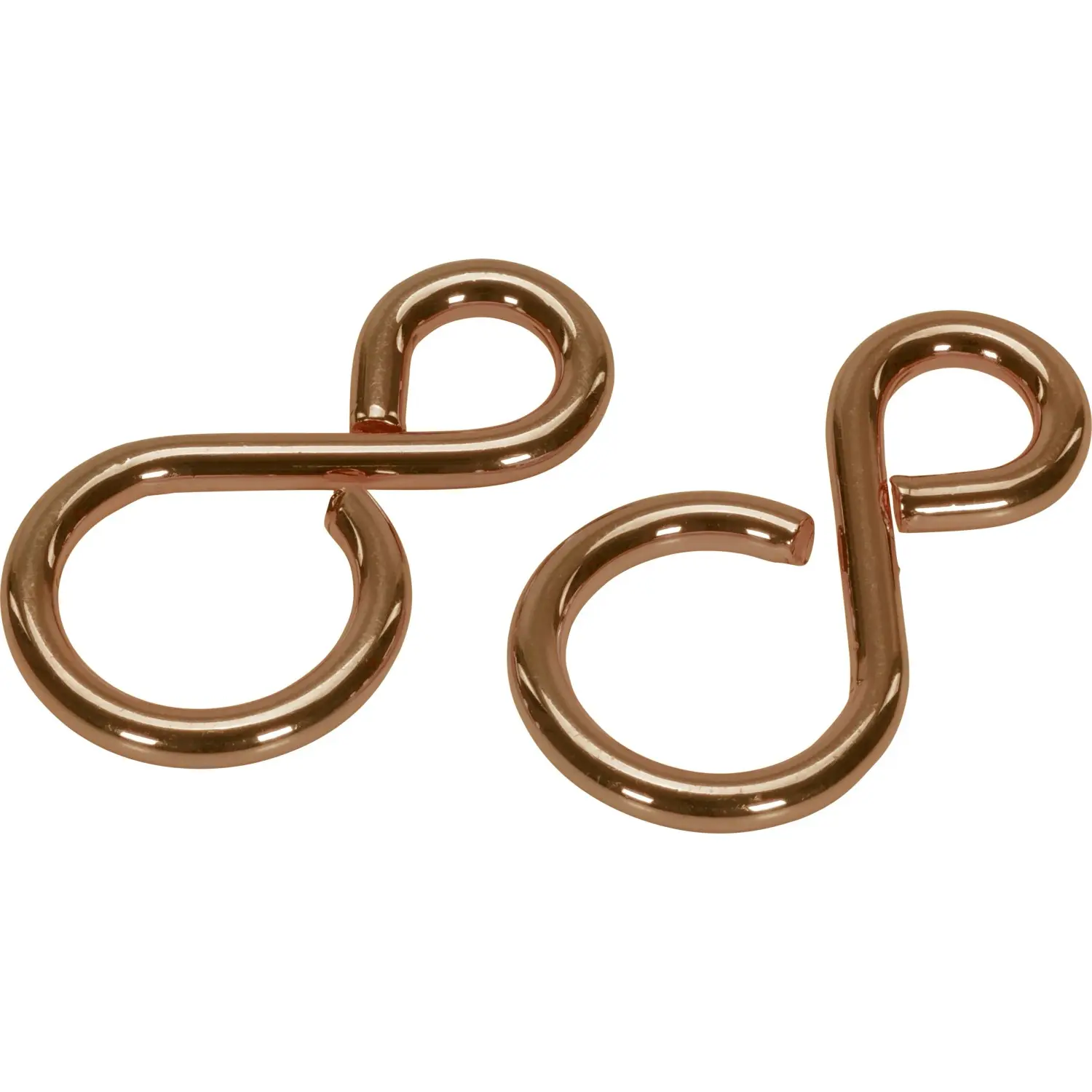 LUX-TOOLS S-hák, bronzovaný, 2 ks, 38 x 20 x pr. 5 mm