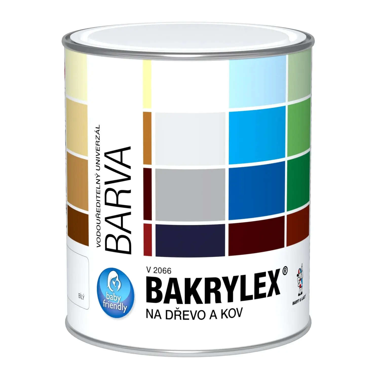 BAKRYLEX Barva na dřevo a kov V2066 Univerzál mat 0100 bílá 700 g