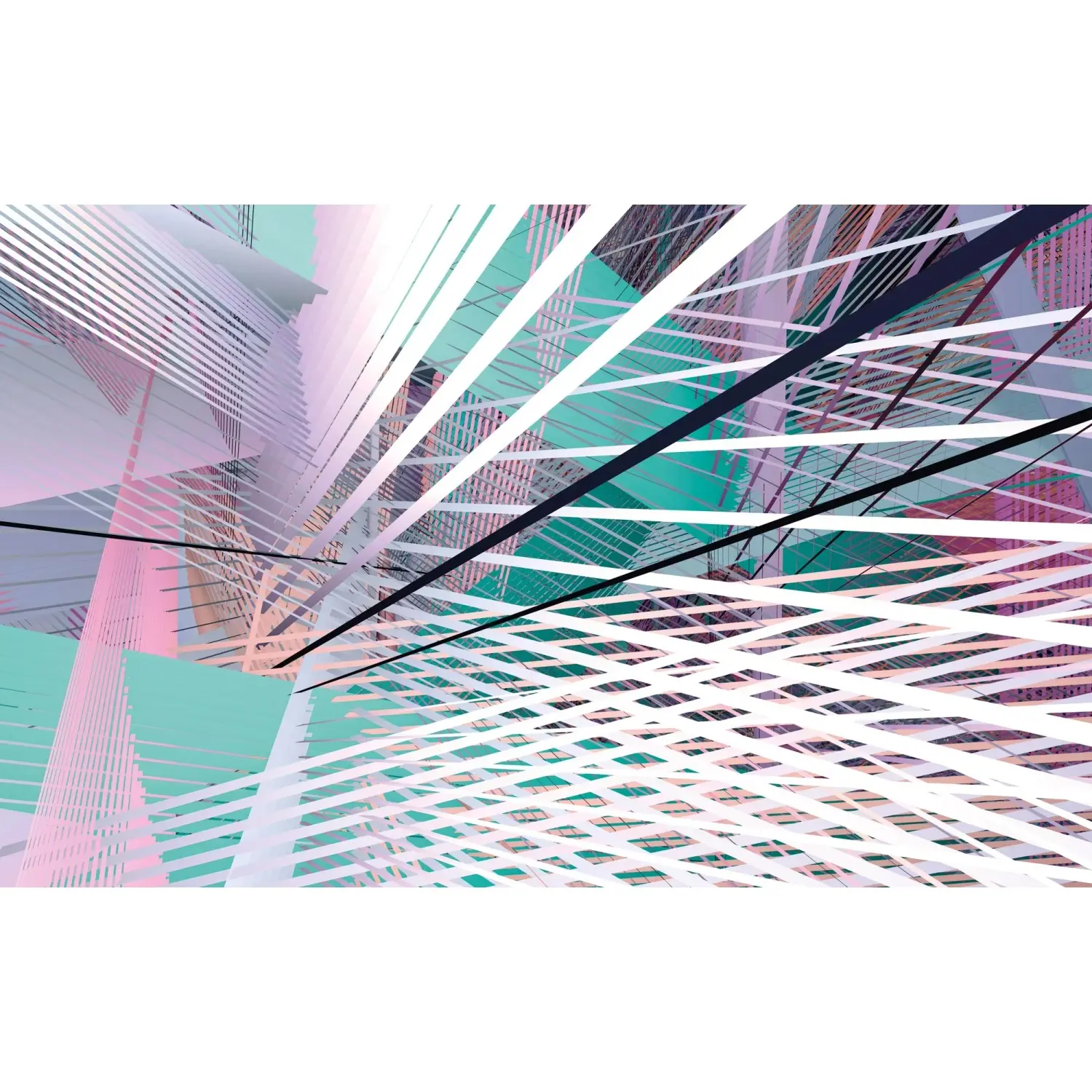 Komar Vliesová fototapeta Space Grid Spring 400 x 250 cm