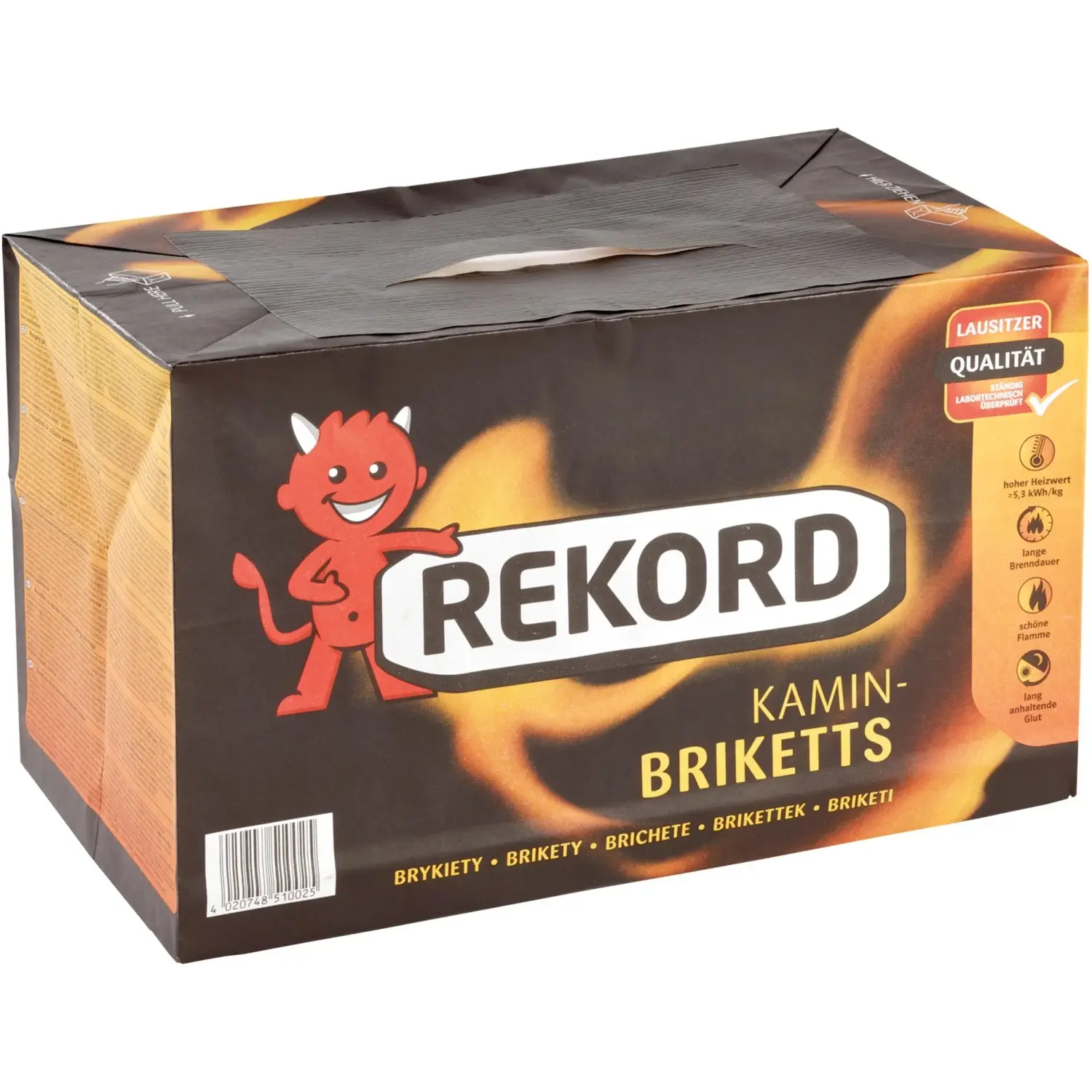 Rekord Hnědouhelné brikety, 10 kg