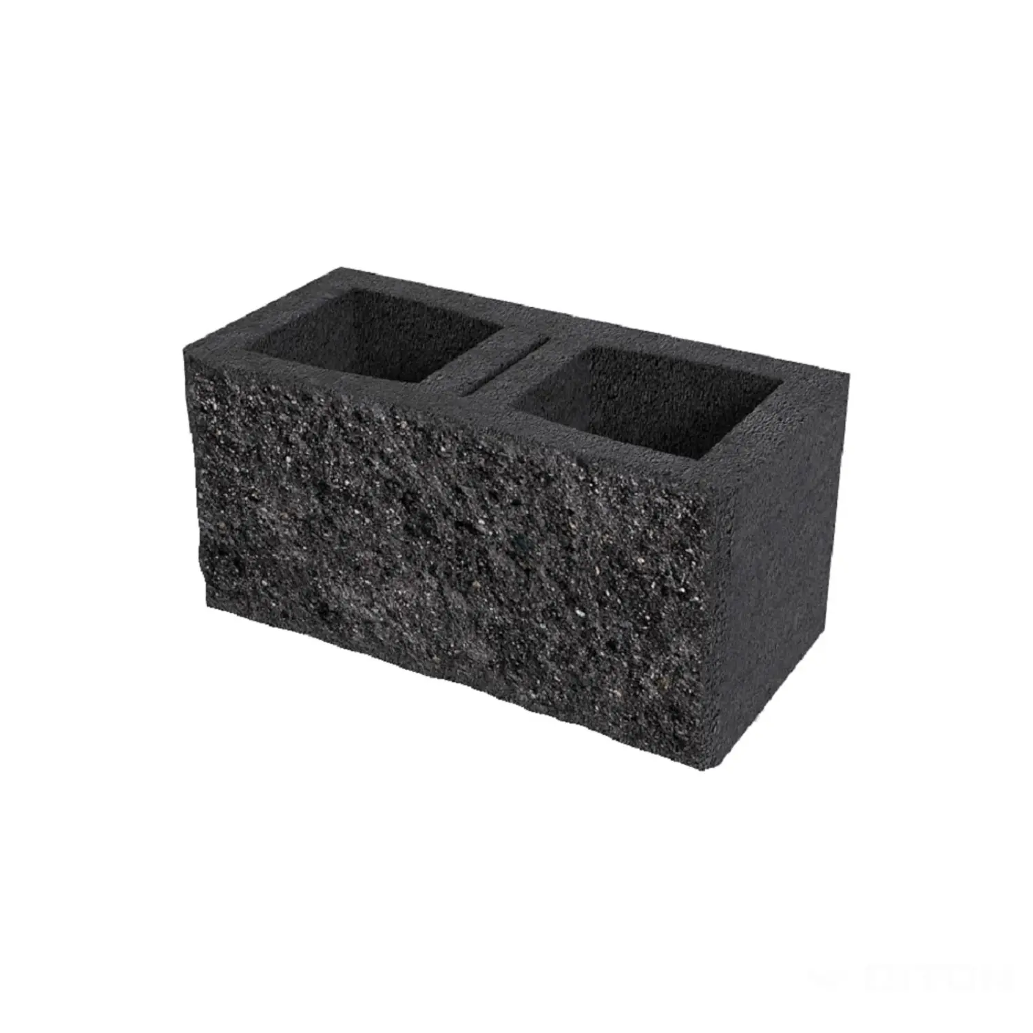 DITON Plotová tvárnice s fazetou B oboustranná černá 38,5 x 19 x 19 cm