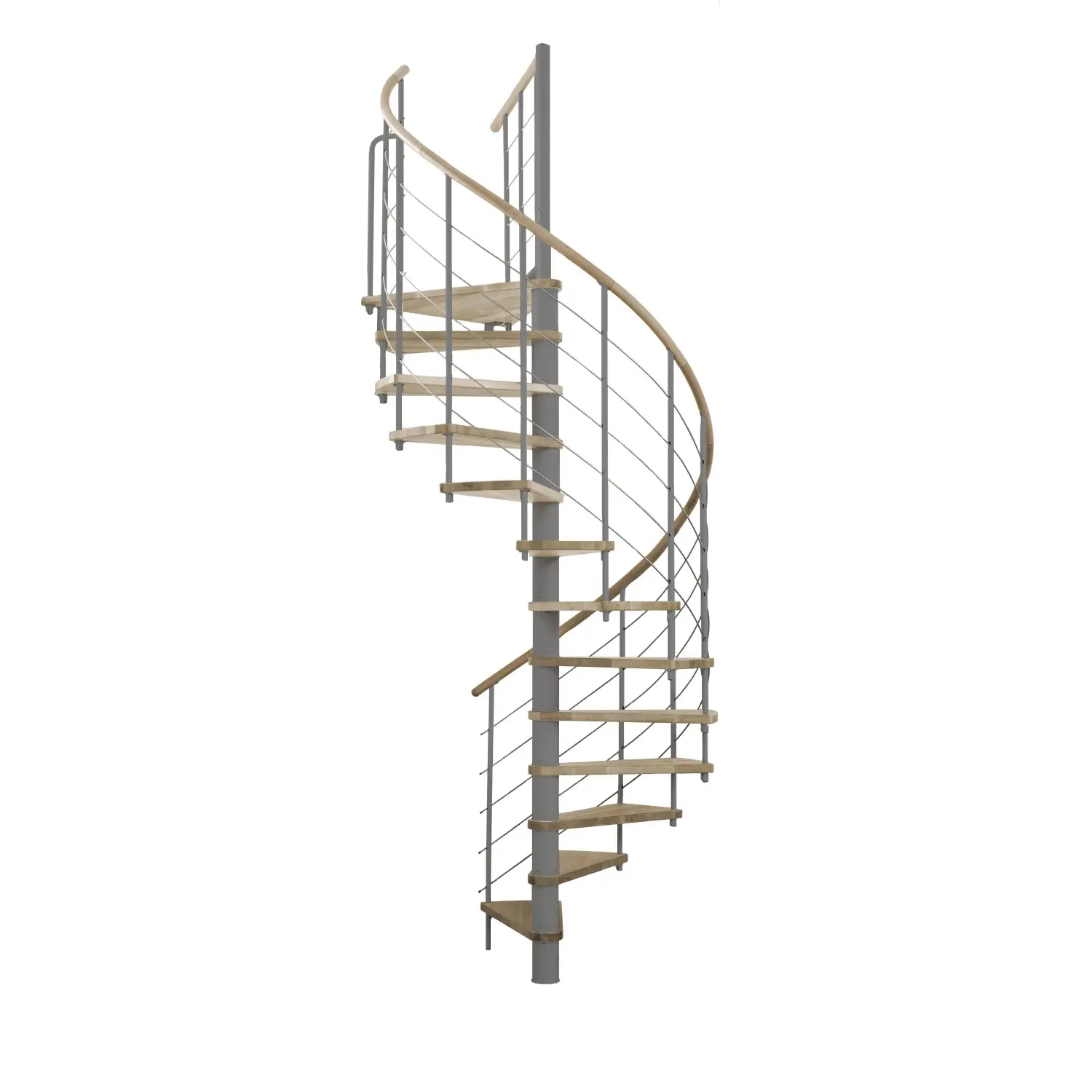 Minka STAIRS Kombinované točité schodiště Venezia dub/šedá pr. 140 cm