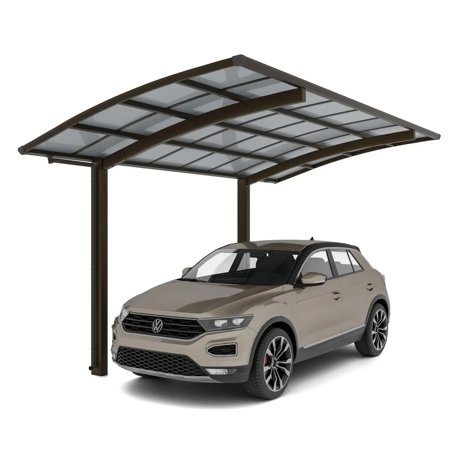 Ximax Alu přístřešek na auto Portoforte Typ 60 Typ 2456 XS hnědá 241 x 556 cm