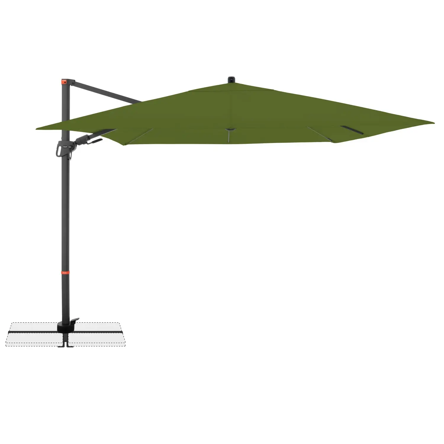 Doppler Výkyvný závěsný slunečník MyZone kiwi 280 x 280 cm