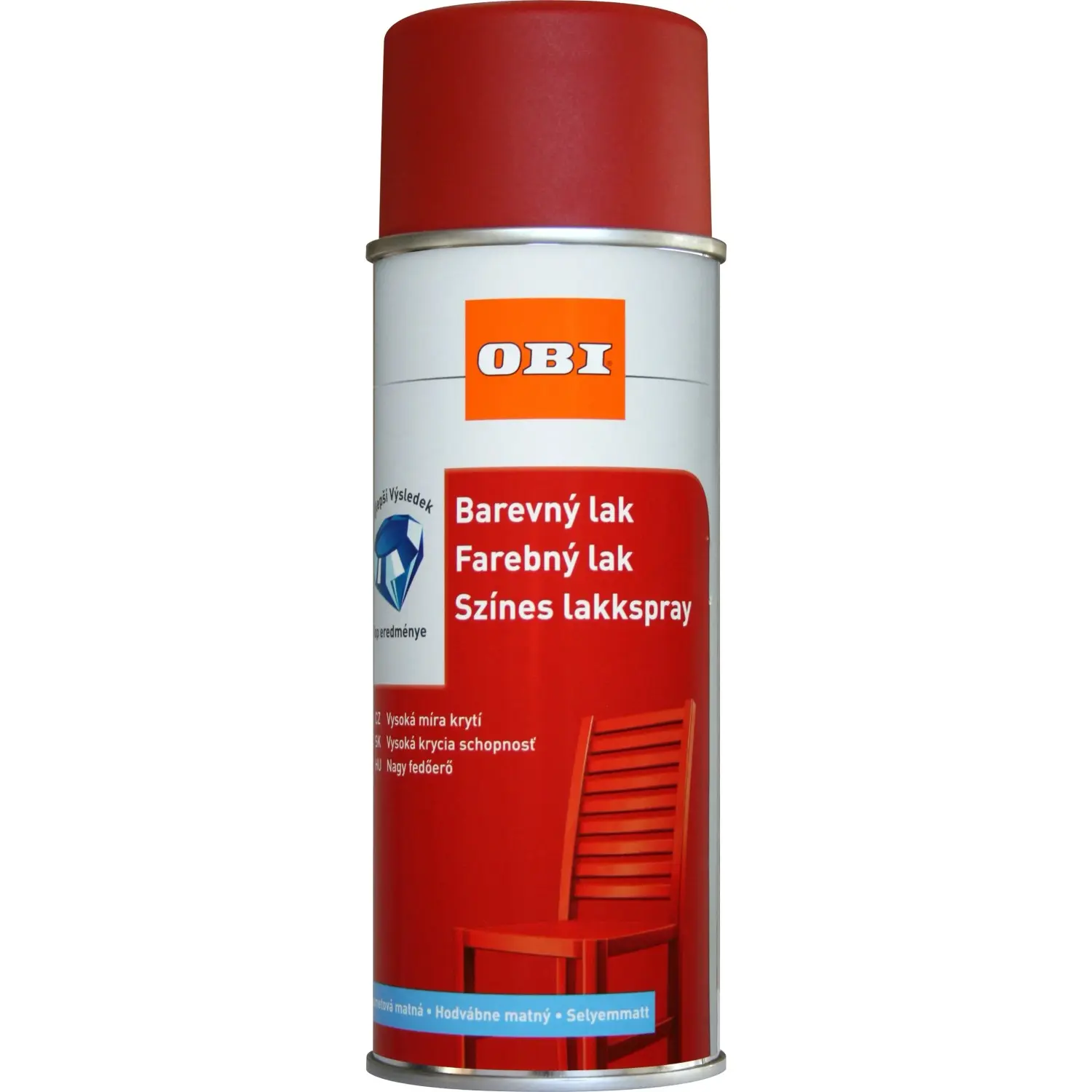 OBI Lak ve spreji hedvábně matný RAL 3000 ohnivě červená 400 ml