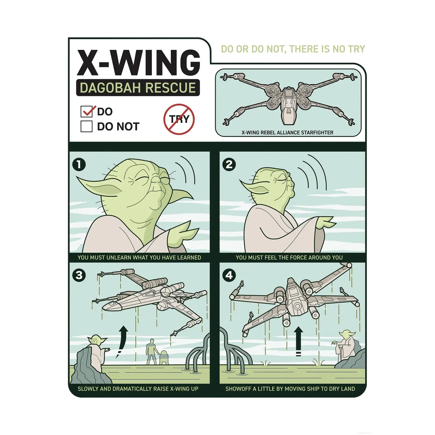 Komar Plakát Star Wars X-Wing Instructions 50 x 70 cm