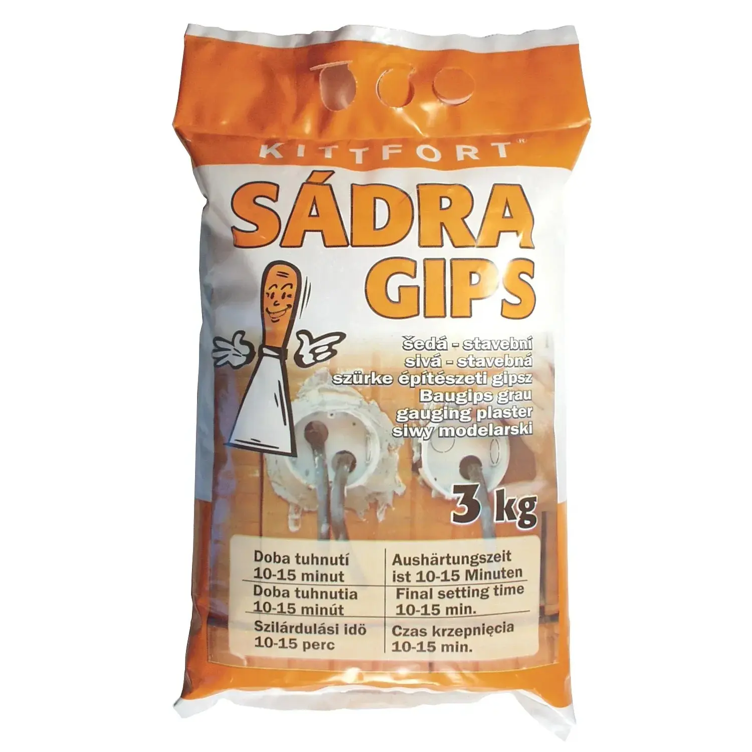 Kittfort sádra 3kg šedá