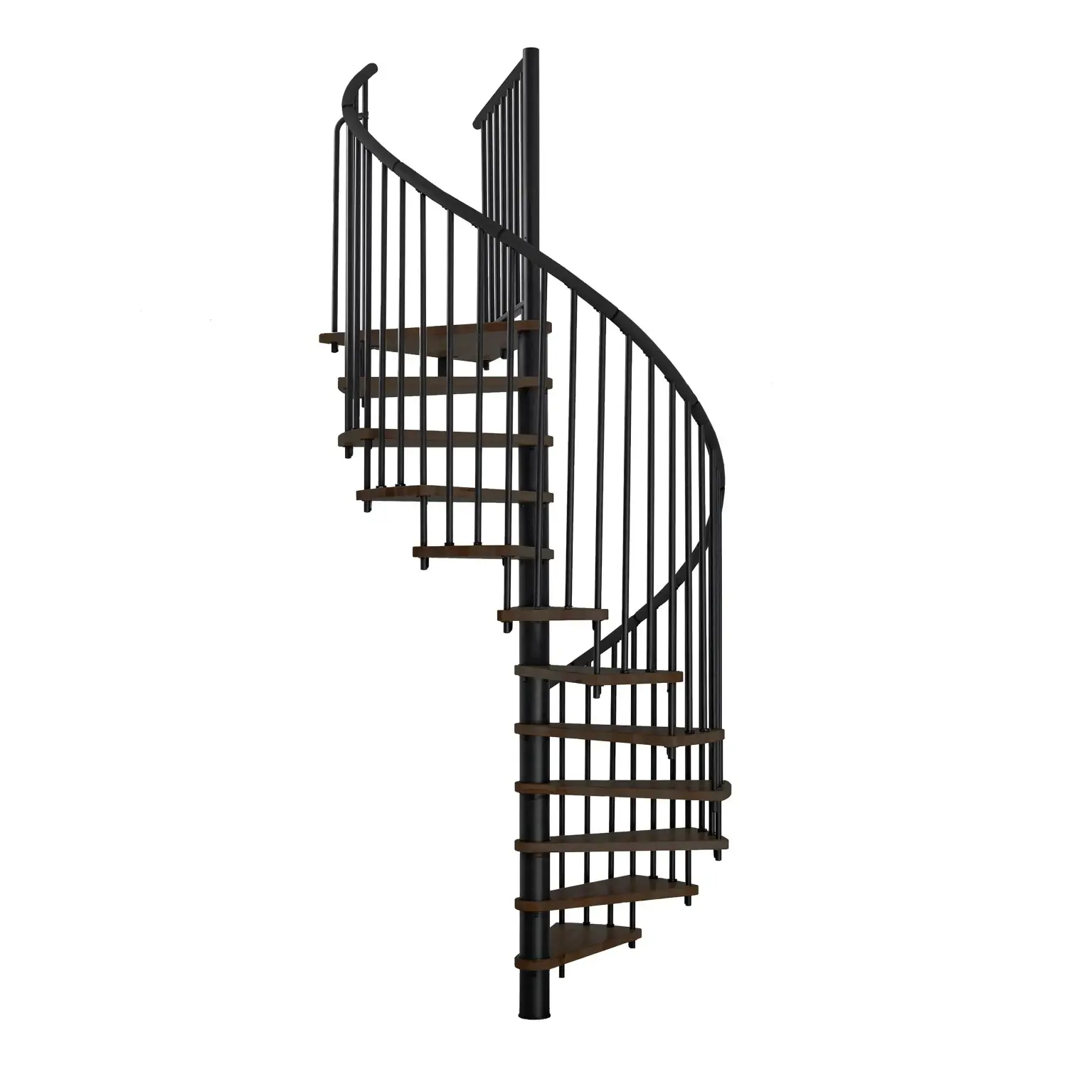 Minka STAIRS Kombinované točité schodiště Spiral Effect ořech/černá pr. 160 cm