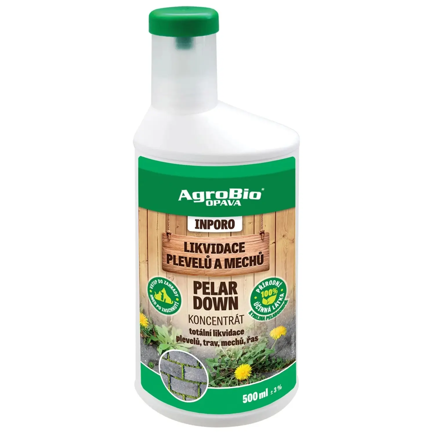 AgroBio OPAVA INPORO PELAR DOWN likvidace plevelů a mechů koncentrát 500 ml