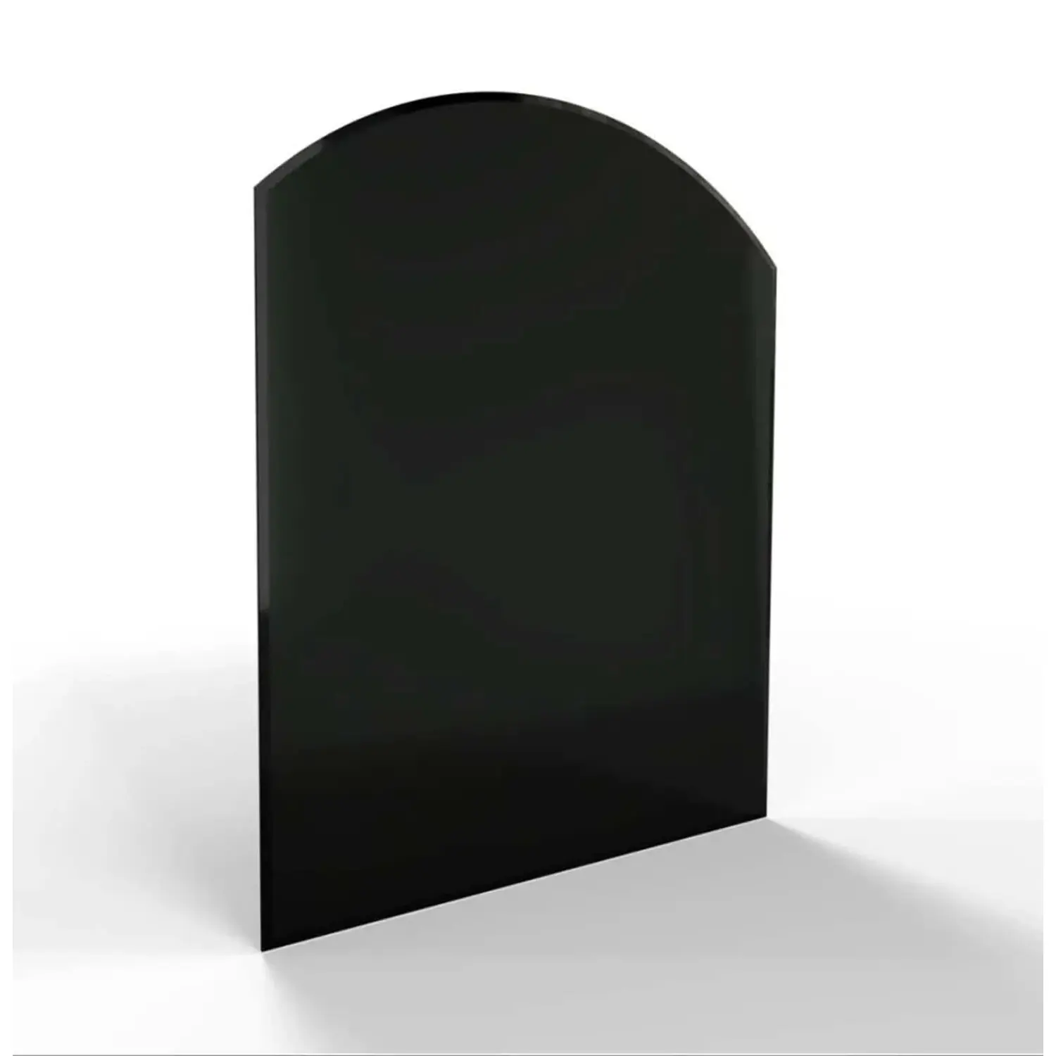 HS Flamingo Sklo pod kamna oblouk R725, černé, 1000 x 1200 x 6 mm