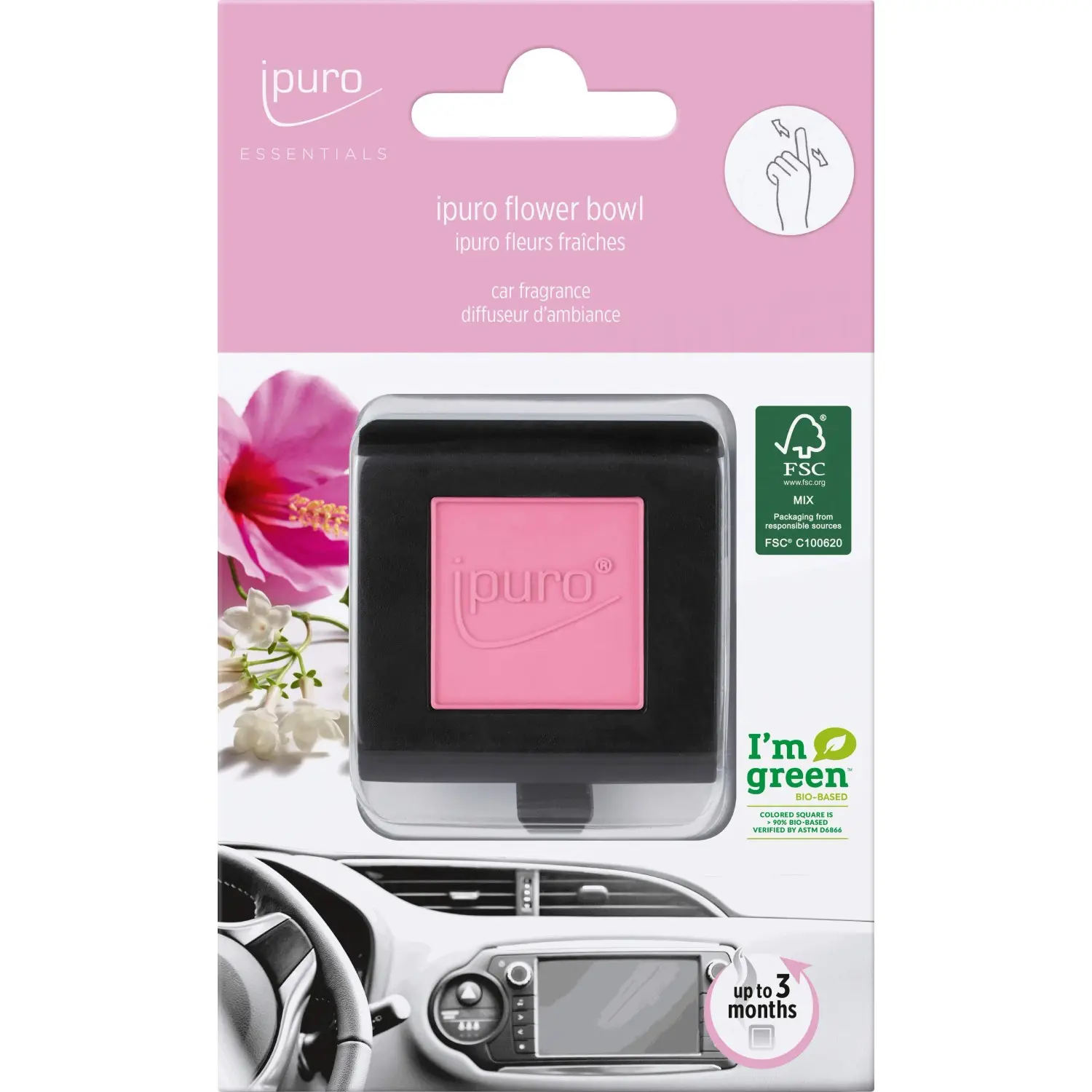 Ipuro Osvěžovač vzduchu do auta Essentials, Flower Bowl, 1 ml