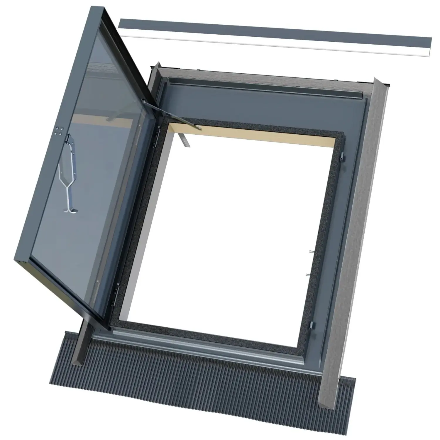 EGIBI Střešní výlez univerzální L/P, dřevo 2sklo WVD V4, lemování EPDM, 60x60cm