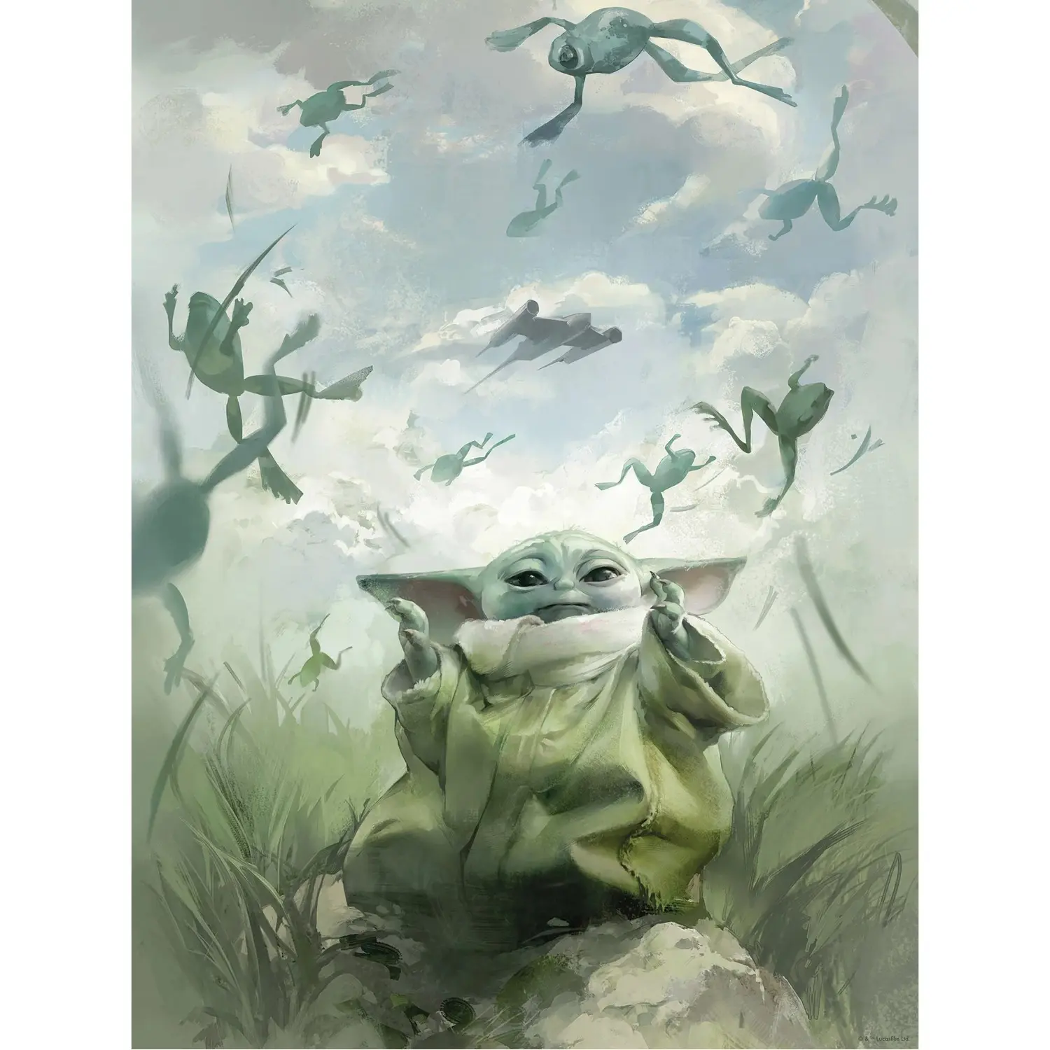 Komar Plakát Star Wars The Mandalorian Grogu Frogs 30 x 40 cm