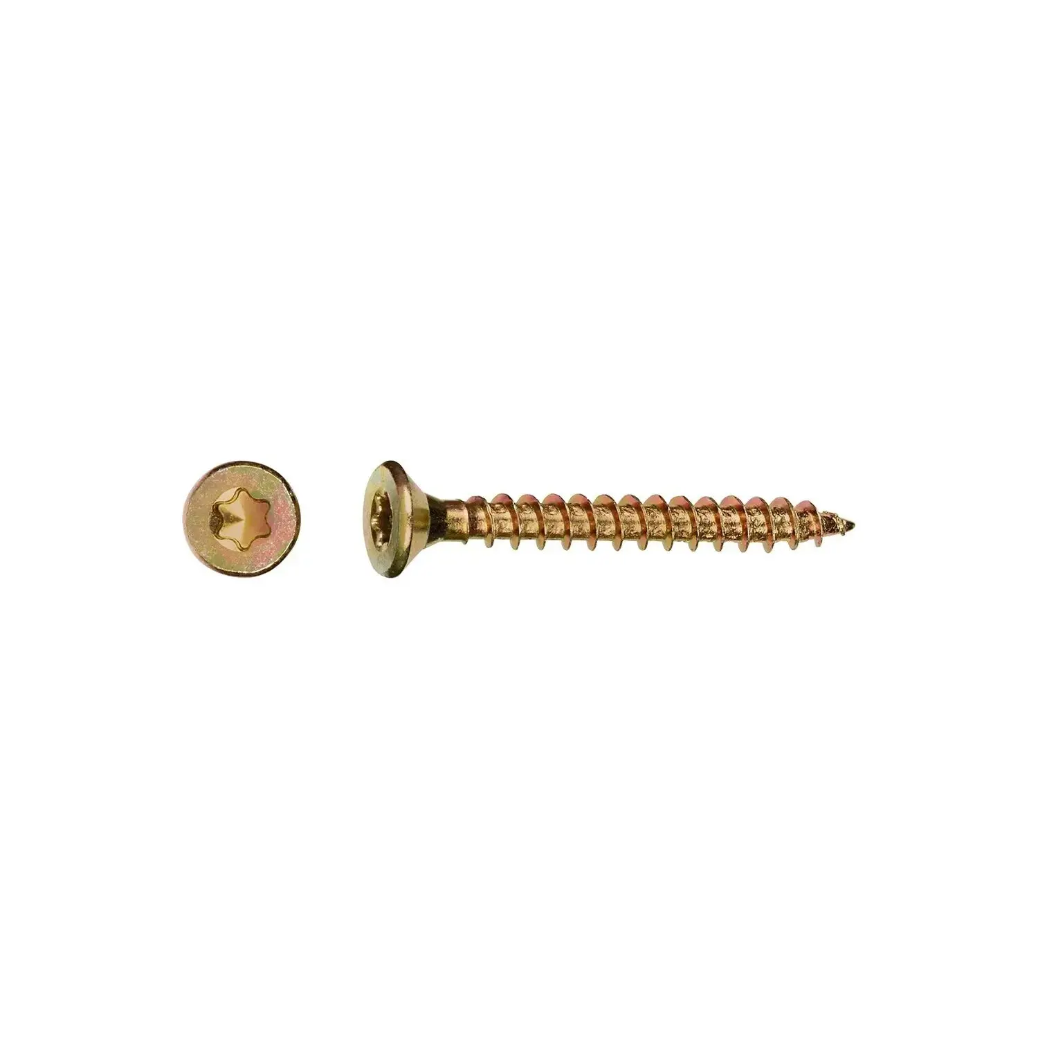 Uni vrut se zápustnou hlavou TX20 plný závit žlutě pozink. 4x40 mm, 800 ks