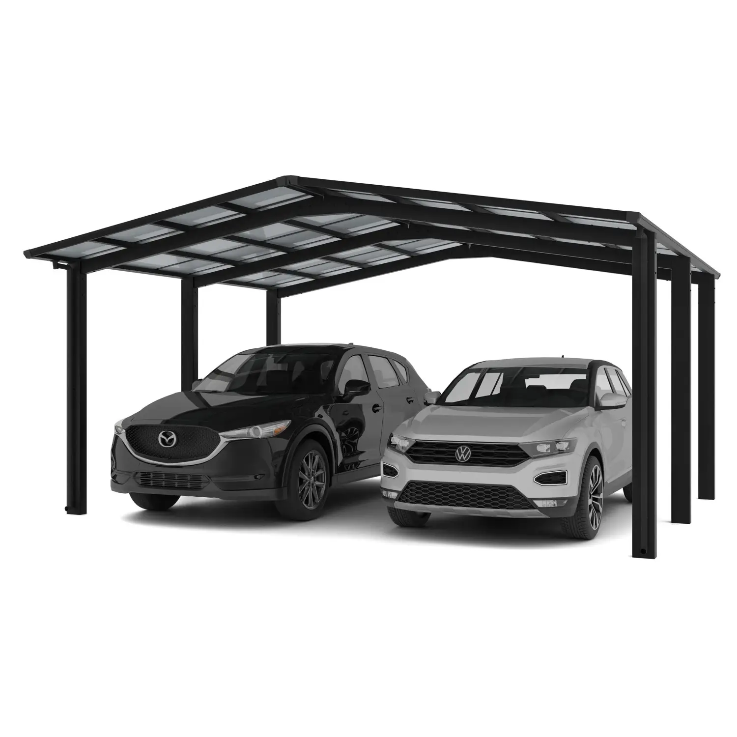 Ximax Alu přístřešek na 2 auta Linea Typ 110-M černá 546 x 495 cm