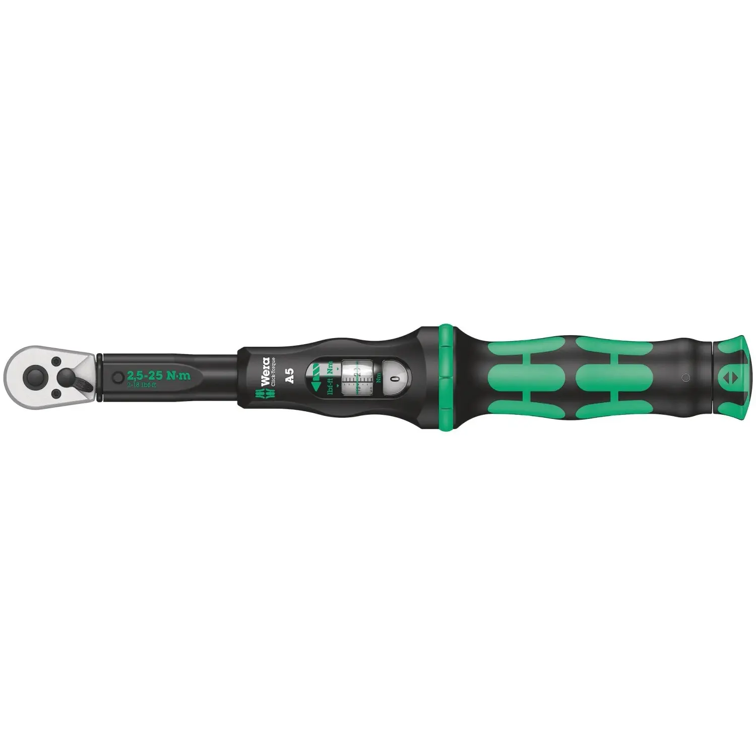 Wera Momentový klíč Click-Torque A 5 s přepínací ráčnou, 2,5-25 Nm, 1/4"