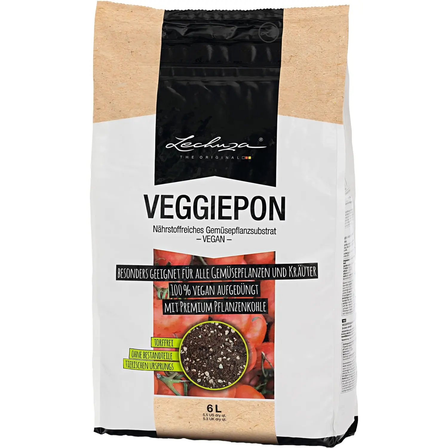 LECHUZA VEGGIEPON Speciální substrát pro zeleninu 6 l