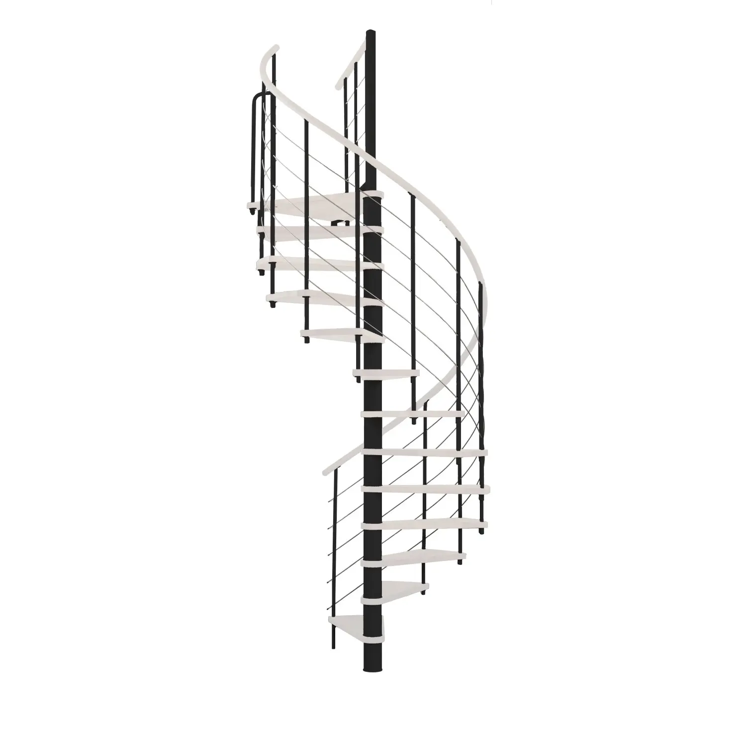 Minka STAIRS Kombinované točité schodiště Venezia bílá/černá pr. 120 cm