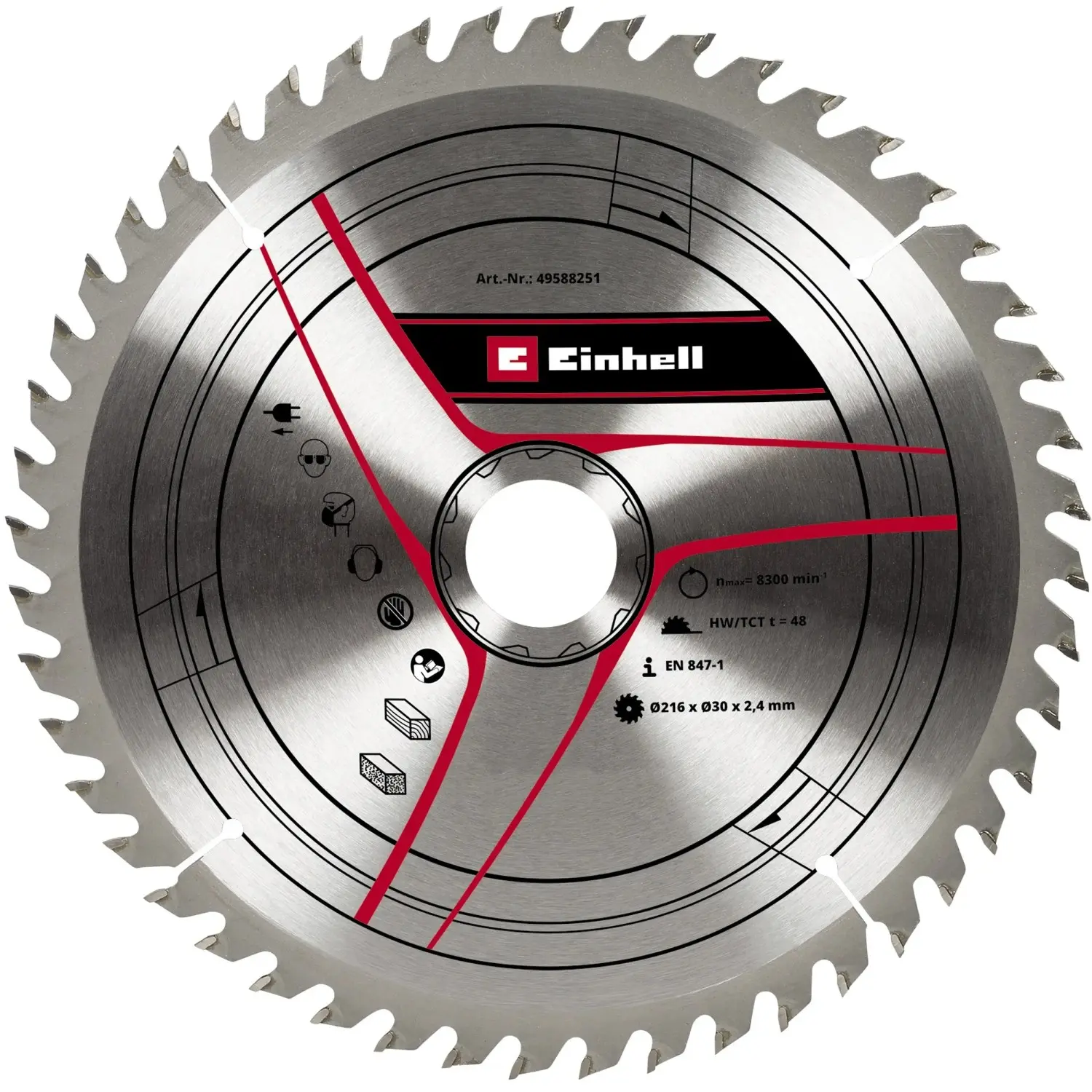 Einhell Pilový kotouč pro stacionární pily z tvrdokovu Z48 pr. 216 x 30 x 2,4 mm