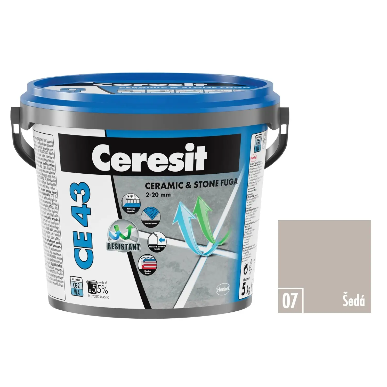 Ceresit Flexibilní spárovací hmota CE 43 Grand Elit Šedá, 5 kg