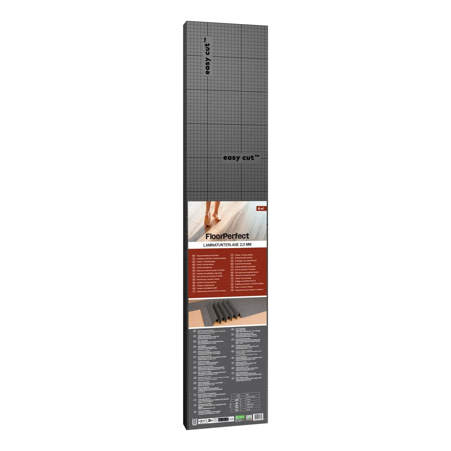 SELIT Podložka pod dřevěné a laminátové podlahy FloorPerfect 2 mm, 1,2 x 12,5 m