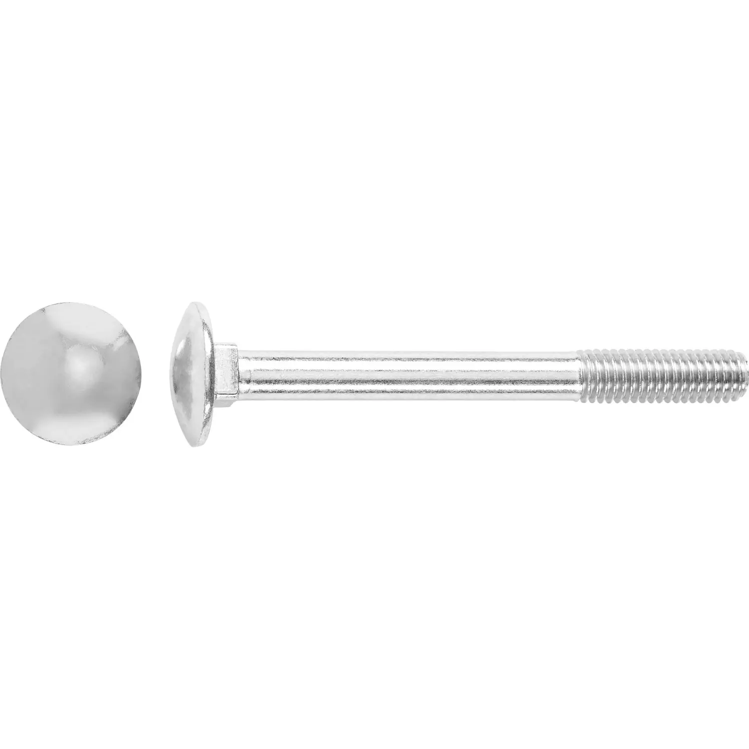 Vratový šroub M8 x 80 mm částečný závit bíle pozinkovaný, 50 ks