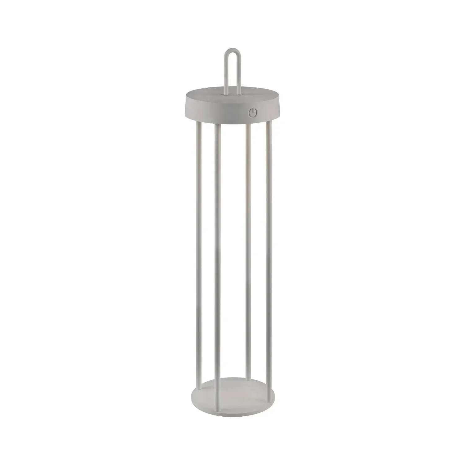 Just Light. Nabíjecí stolní LED lampa Anselm IP44 greige pr. 12,8 x 50,4 cm