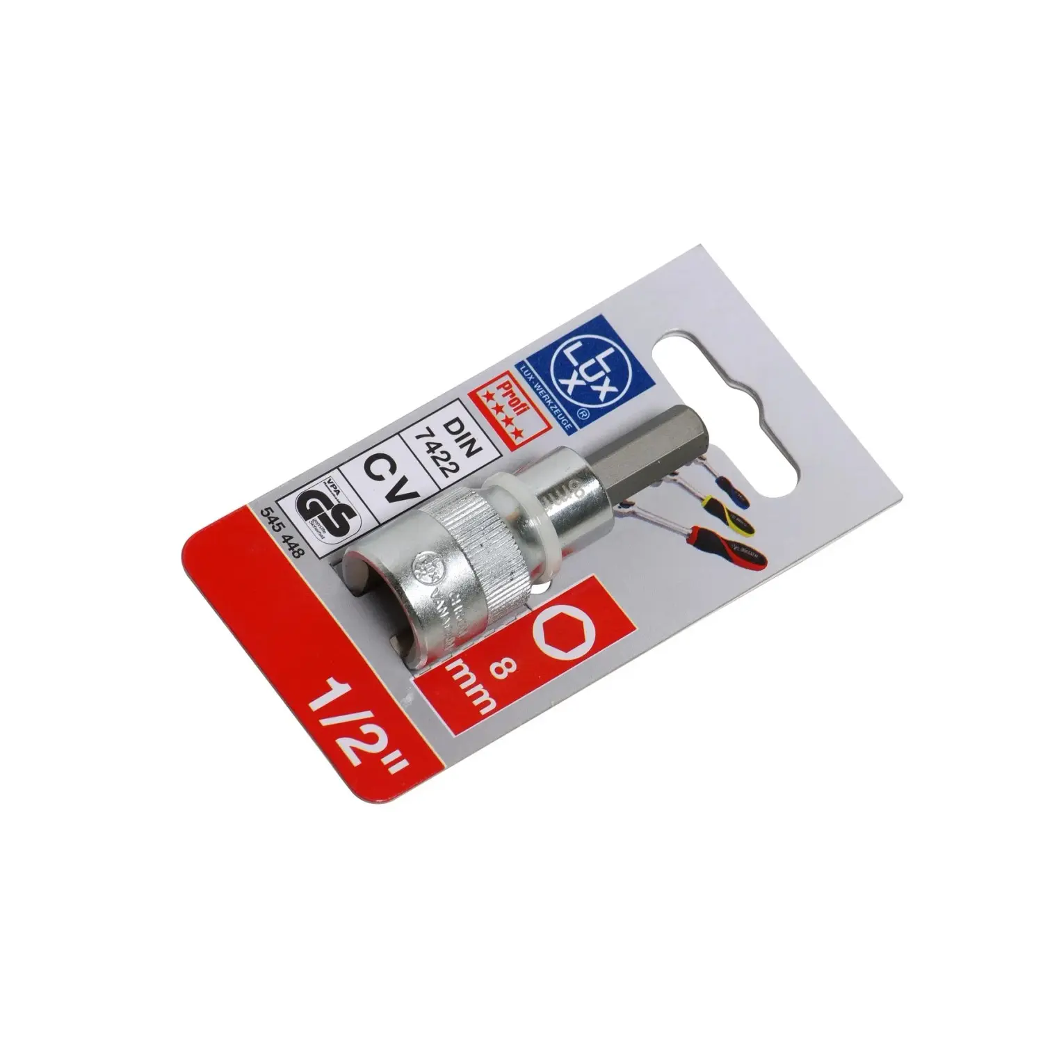 LUX-TOOLS Nástrčný klíč s bitem Hex Comfort, 8 mm