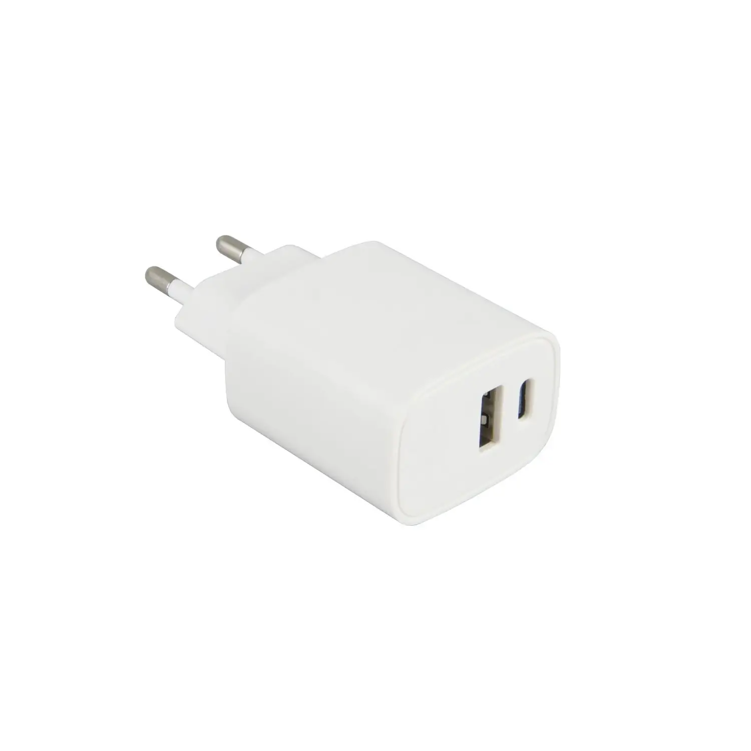 Reality Síťový USB adaptér USB-A & USB-C 17W, bílá, 8 x 4 cm