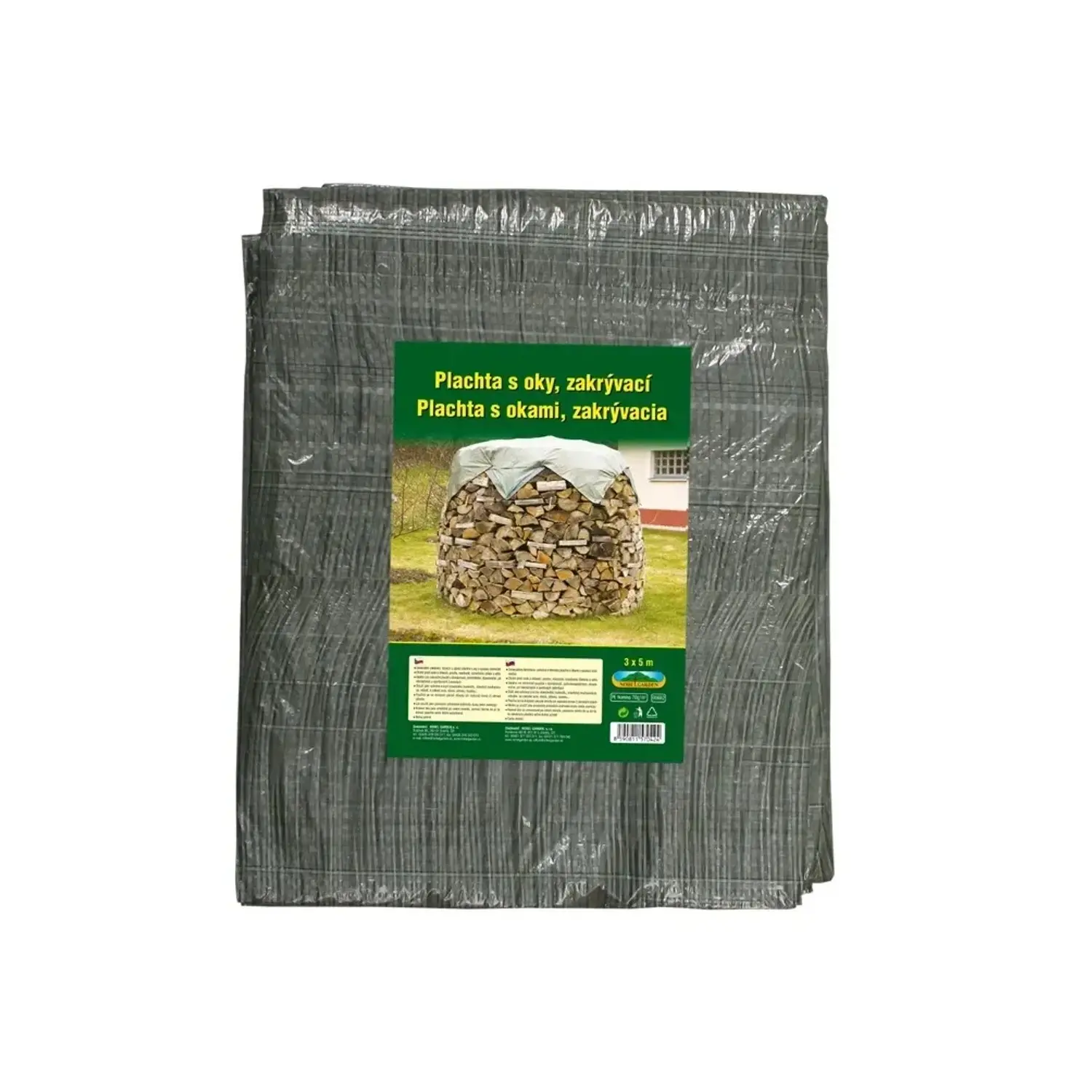 NOHEL GARDEN Plachta s oky kašírovaná zelená 55 g, 3 x 5 m