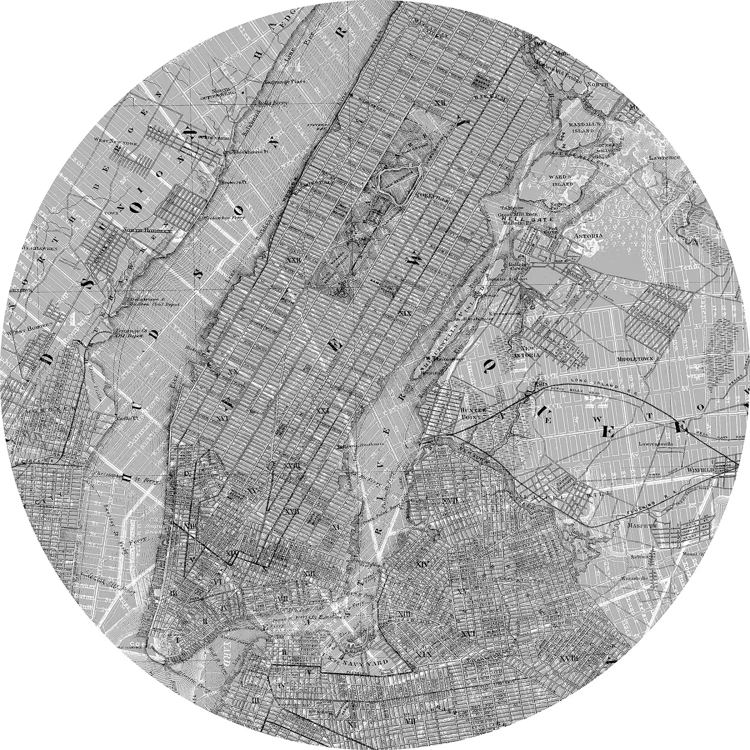 Komar Samolepicí vliesová fototapeta Dot Map pr. 125 cm