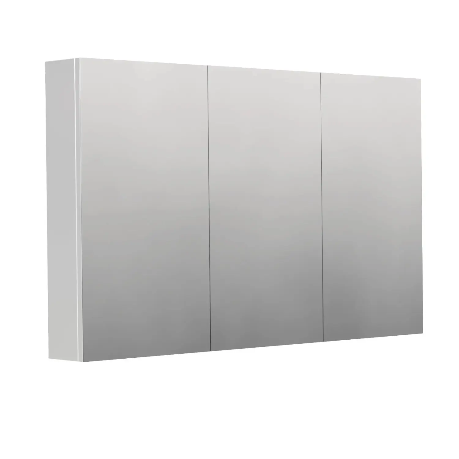 INTEDOOR Zrcadlová skříň BEE, 3 dveře, el. zásuvka, IP44, š. 120cm, bílá lesk