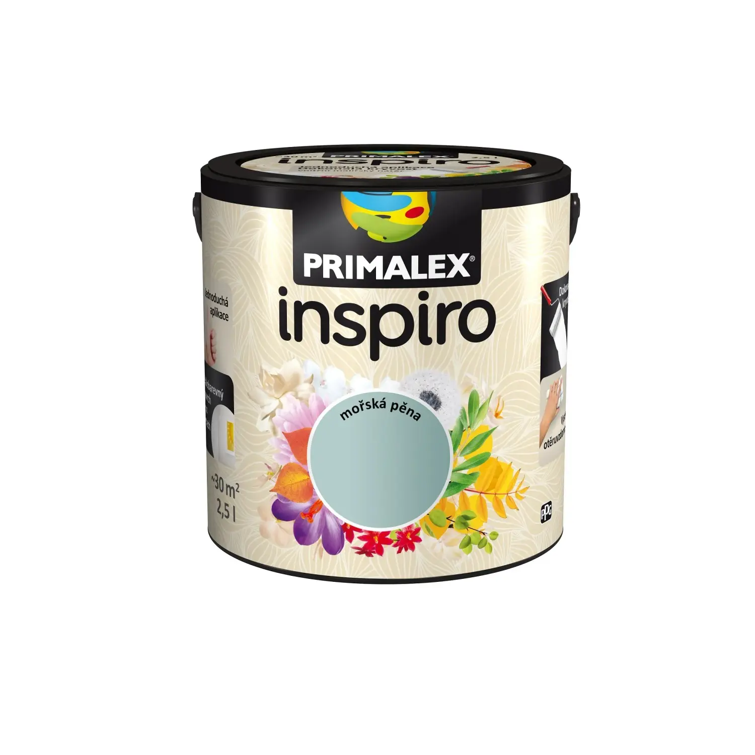 PRIMALEX Barevný vnitřní malířský nátěr Inspiro mořská pěna 2,5 l