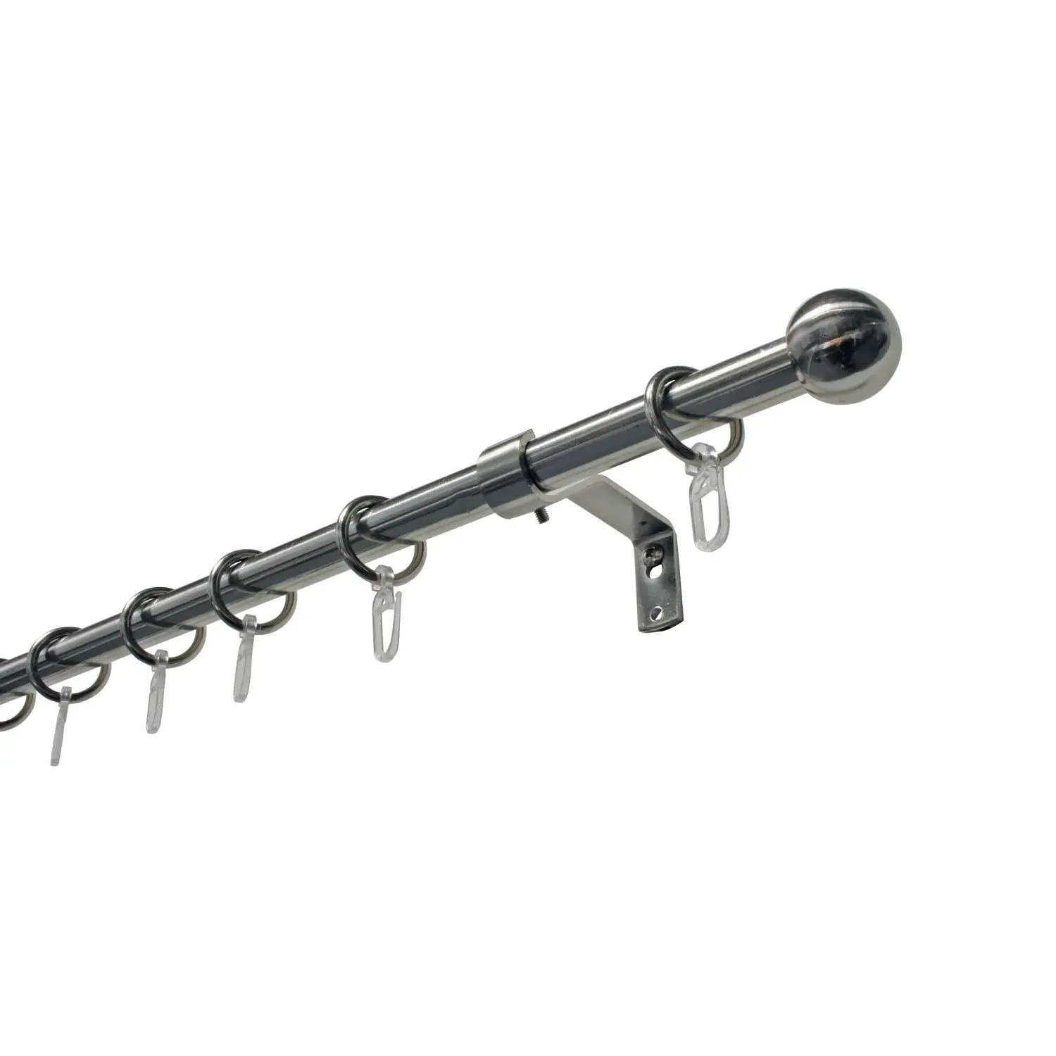 Gardinia Kompletní stylová souprava koule pr. 16 mm vzhled nerezové oceli 160 cm