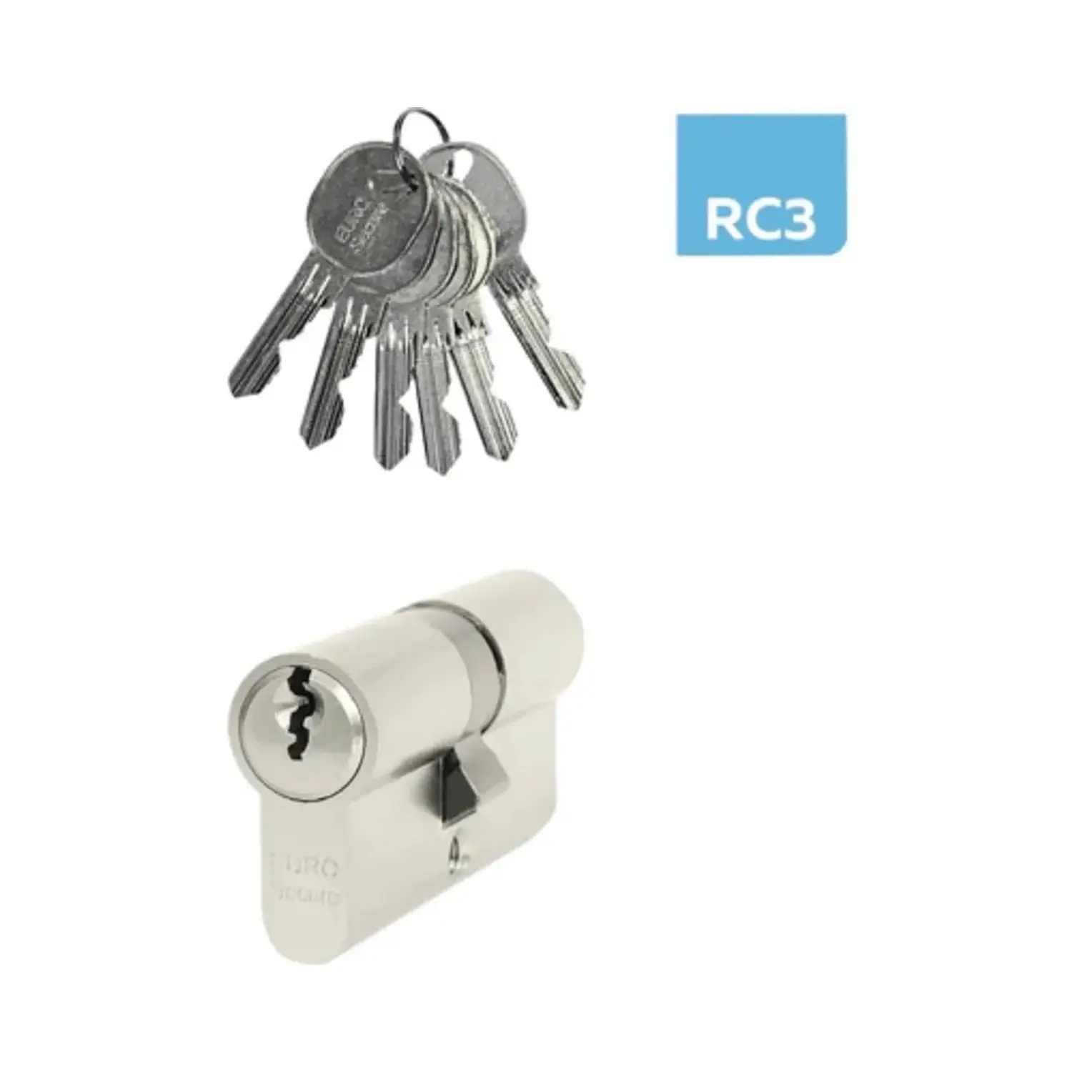 Richter Czech EURO Secure Bezpečnostní vložka 30/35, 9 klíčů, matný nikl, 3 ks