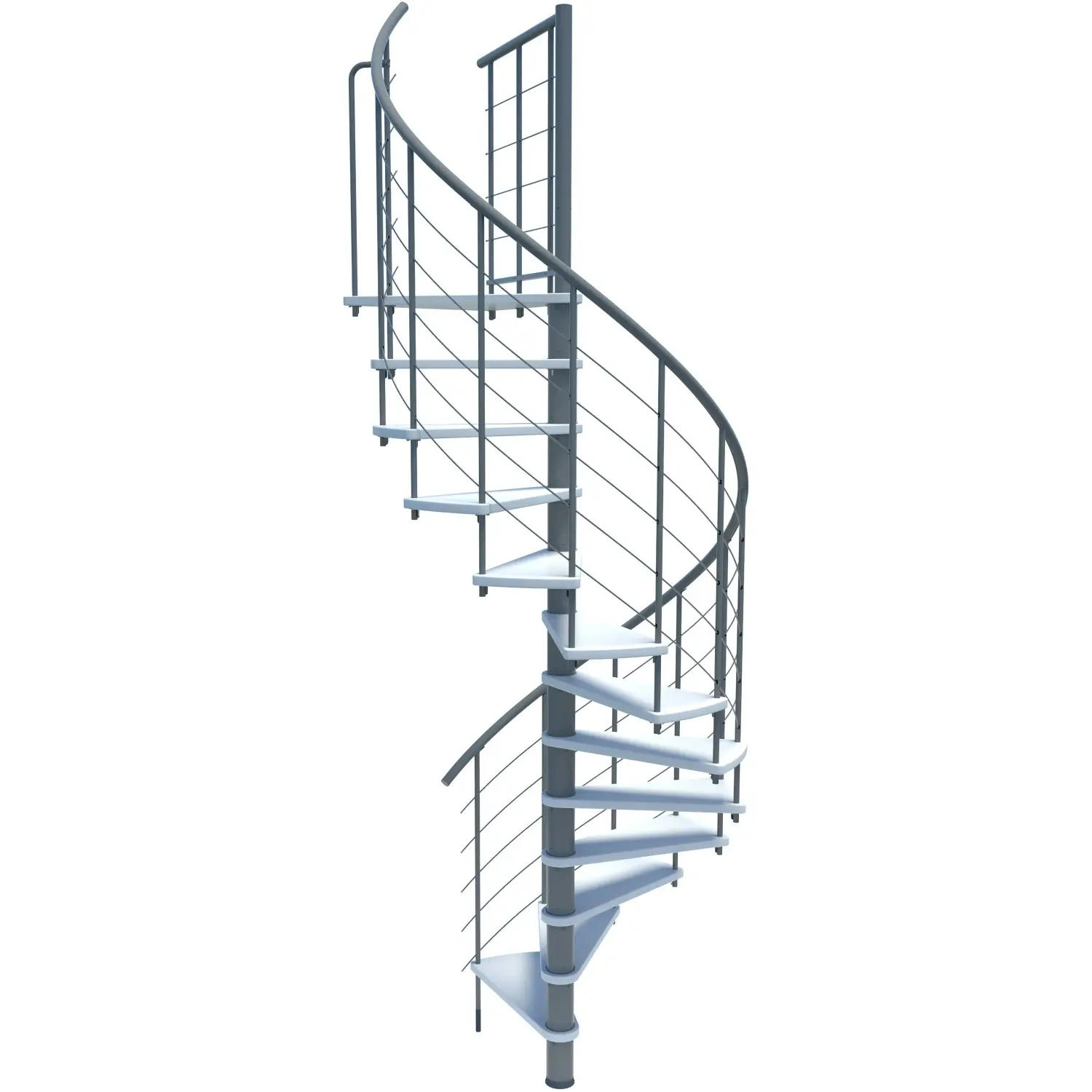 Minka STAIRS Kombinované točité schodiště Venezia Smart bílá/šedá pr. 120 cm