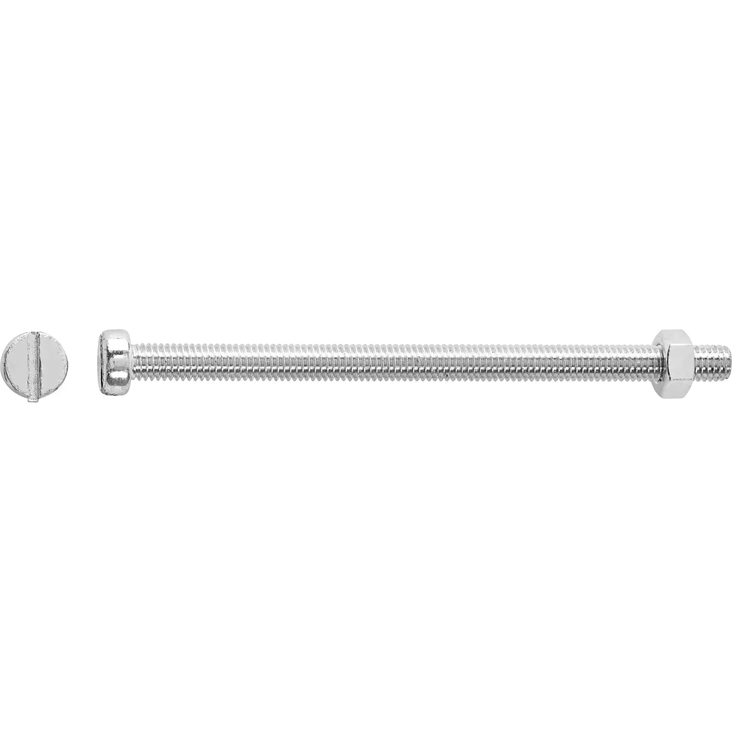 Závitový šroub s válcovou hlavou PZ bíle pozinkovaný M6 x 60 mm, 6 ks + matice