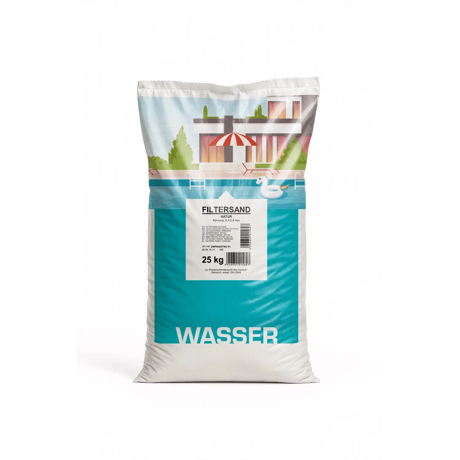 WECO Filtrační písek 0,4-0,8 mm, 25 kg/pytel
