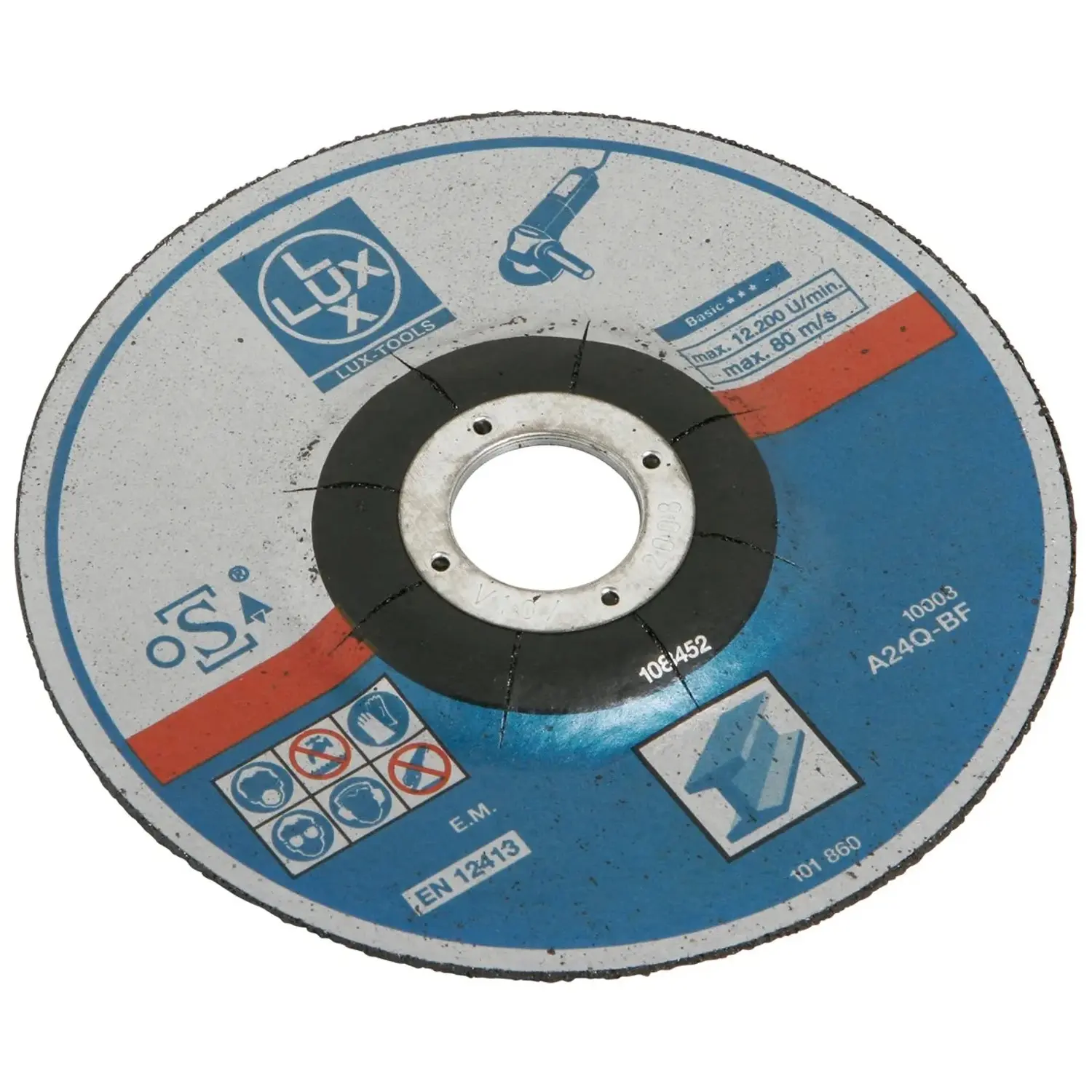 LUX-TOOLS Řezný kotouč na kov vydutý pr. 115 x 3,0 x 22,23 mm, 5 ks
