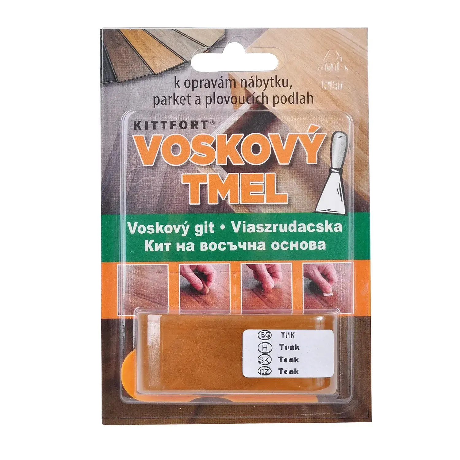 KITTFORT Voskový tmel Profi teak
