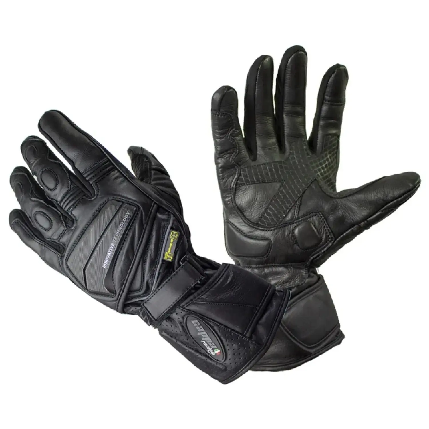 Cappa Racing Pánské dlouhé kožené moto rukavice Detroit, S
