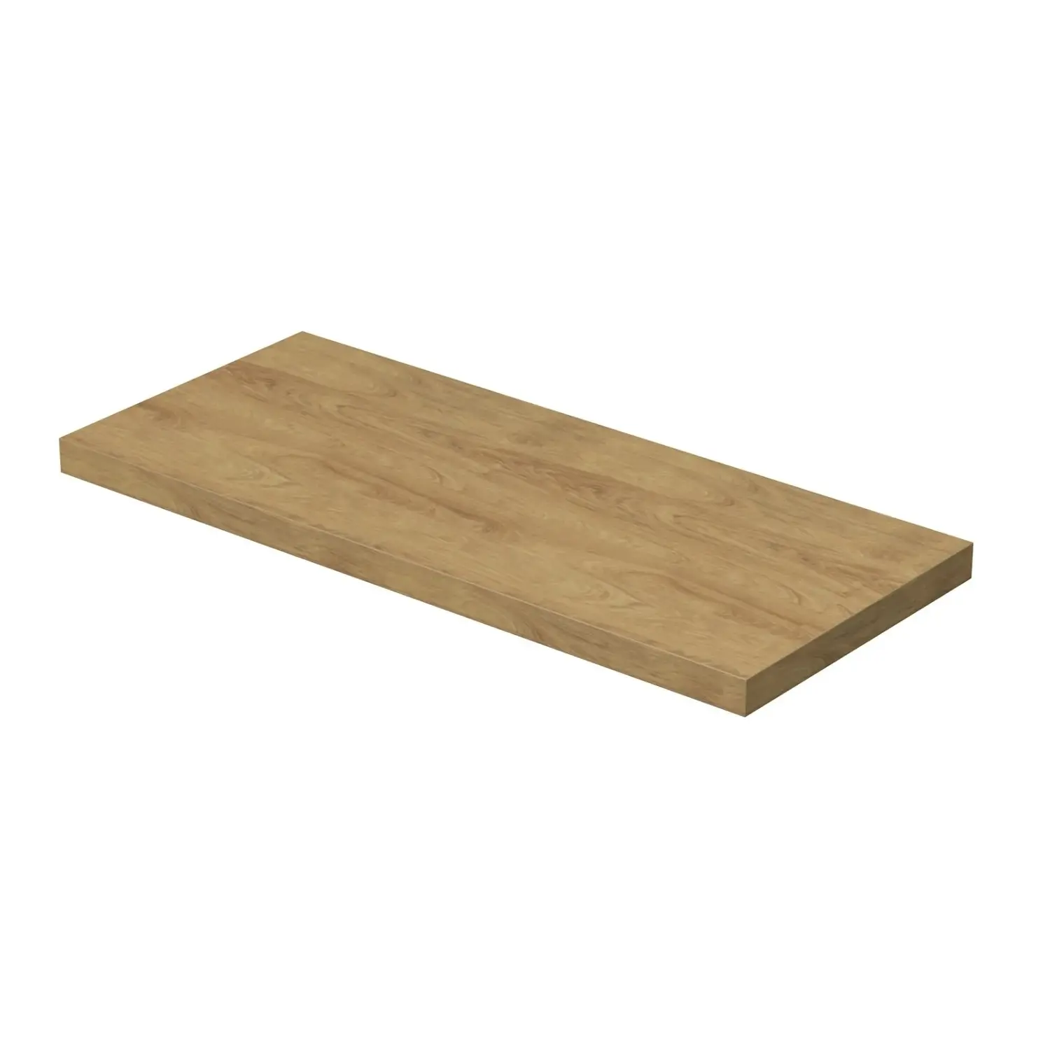 INTEDOOR Umyvadlová deska BEE bez výřezu, š. 120 cm, dub Hickory