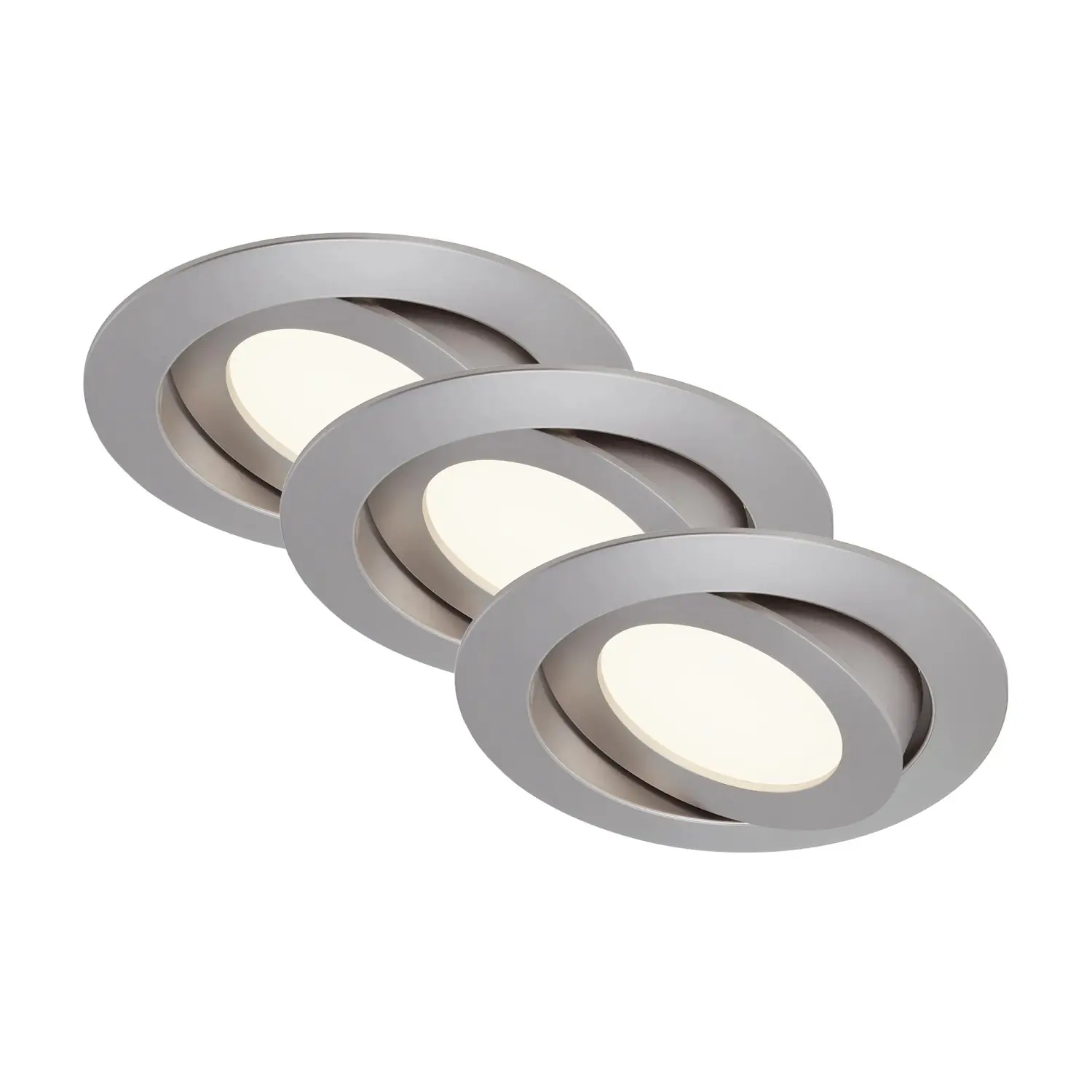 Briloner Sada 3 ks vestavných LED svítidel nikl otočná V: 3 cm průměr: 10,6 cm,