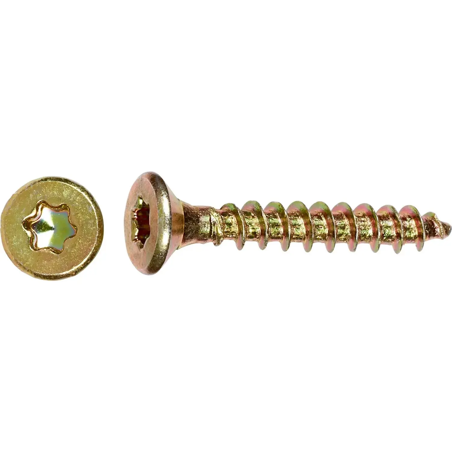 Uni vrut se zápustnou hlavou TX10 plný závit žlutě pozink. 3x16 mm, 100 ks