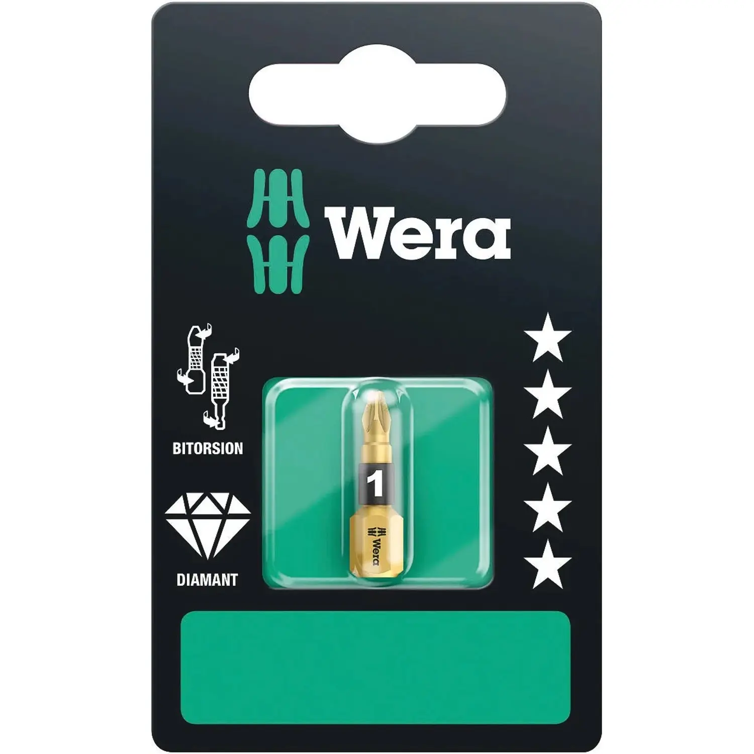 Wera Křížový bit 855/1 BiTorsion s diamantovým povlakem PZ1 x 25 mm